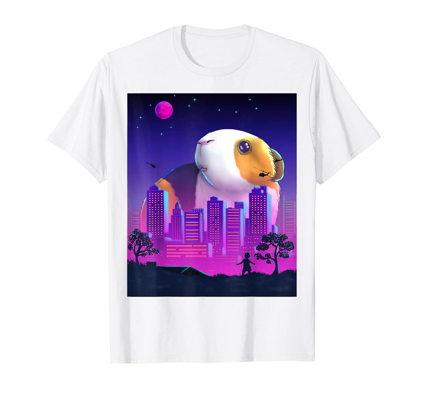 Giant Guinea Pig Vaporwave T-Shirt - Fun Novelty Design Men Women - T-Shirt, Sweatshirt, Hoodie