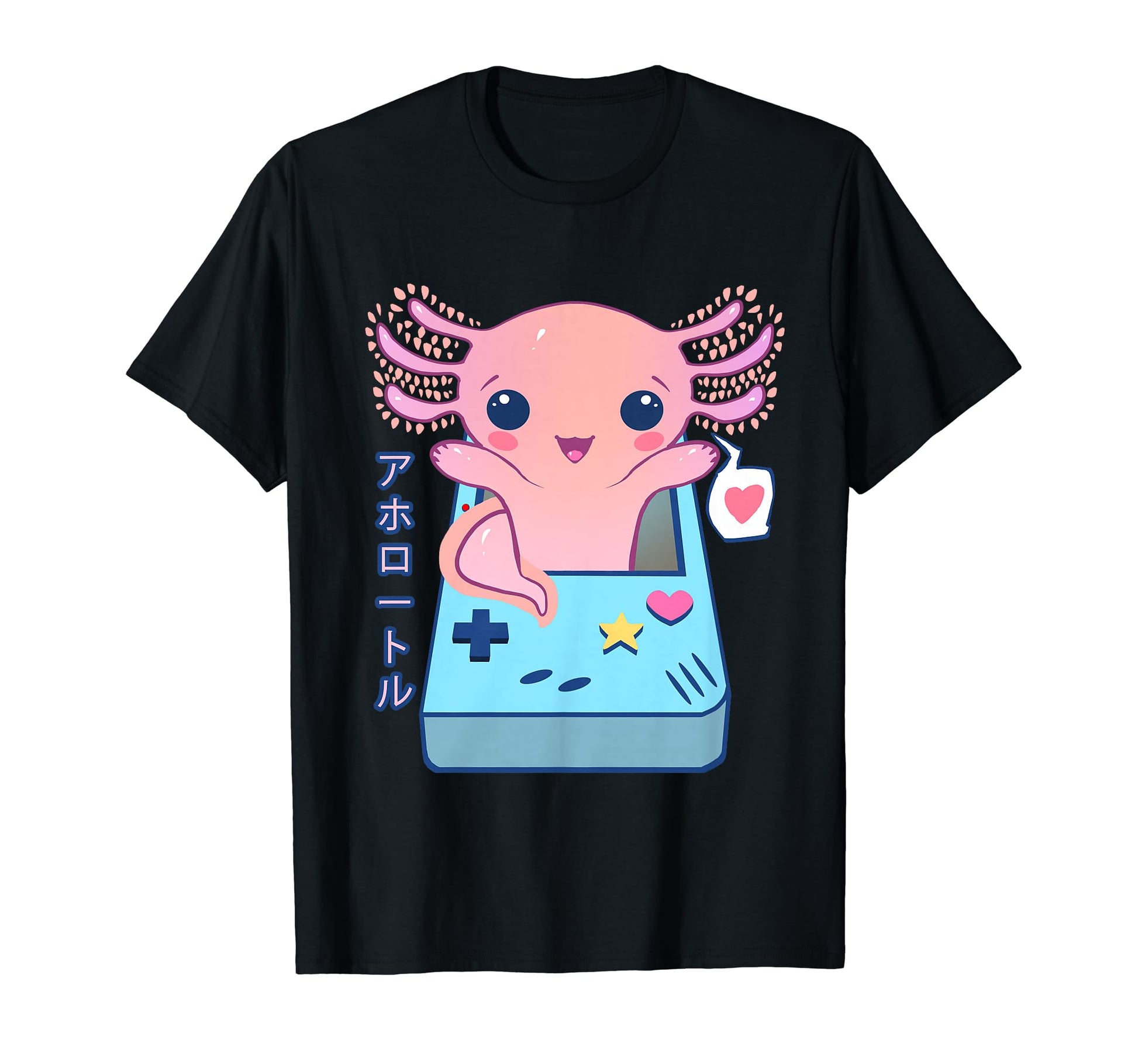 Gamer Axolotl Kawaii Pastel Goth T-Shirt - Fun Novelty Design for Adults - T-Shirt, Sweatshirt, Hoodie