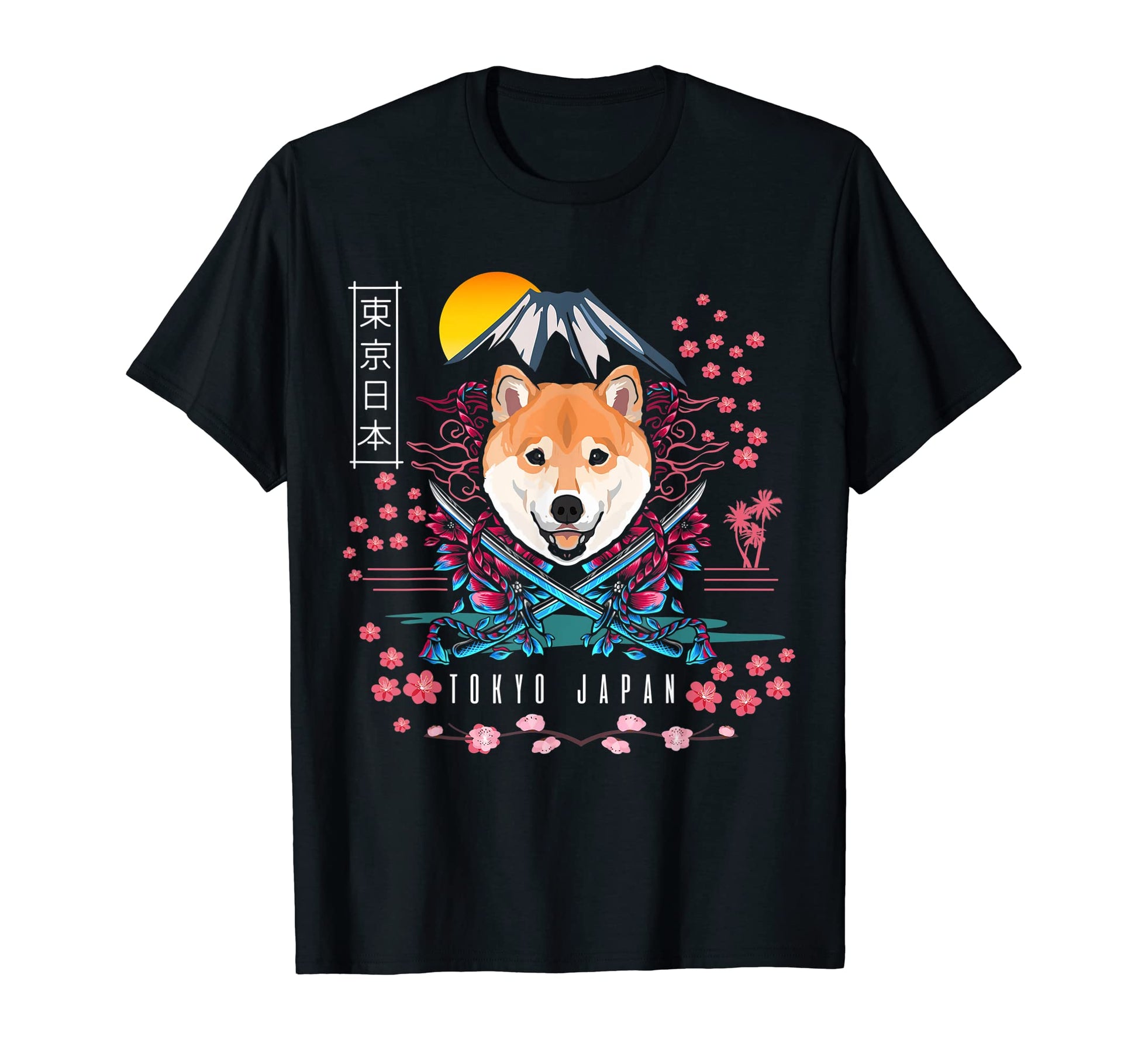 Shiba Inu Dog Aesthetic Japanese T-Shirt - Fun Novelty Design Men Women - T-Shirt, Sweatshirt, Hoodie