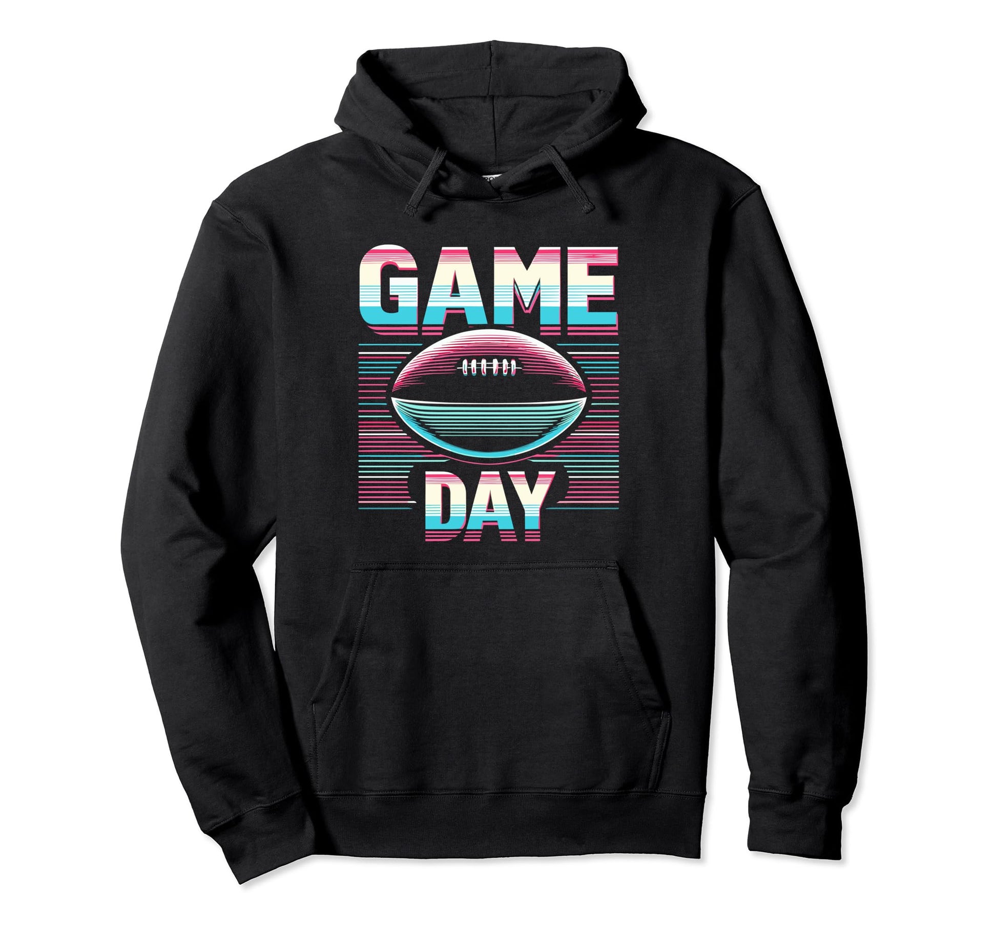 Vaporwave Aesthetic Game Day American Hoodie - Graphic Print Unisex - T-Shirt, Sweatshirt, Hoodie