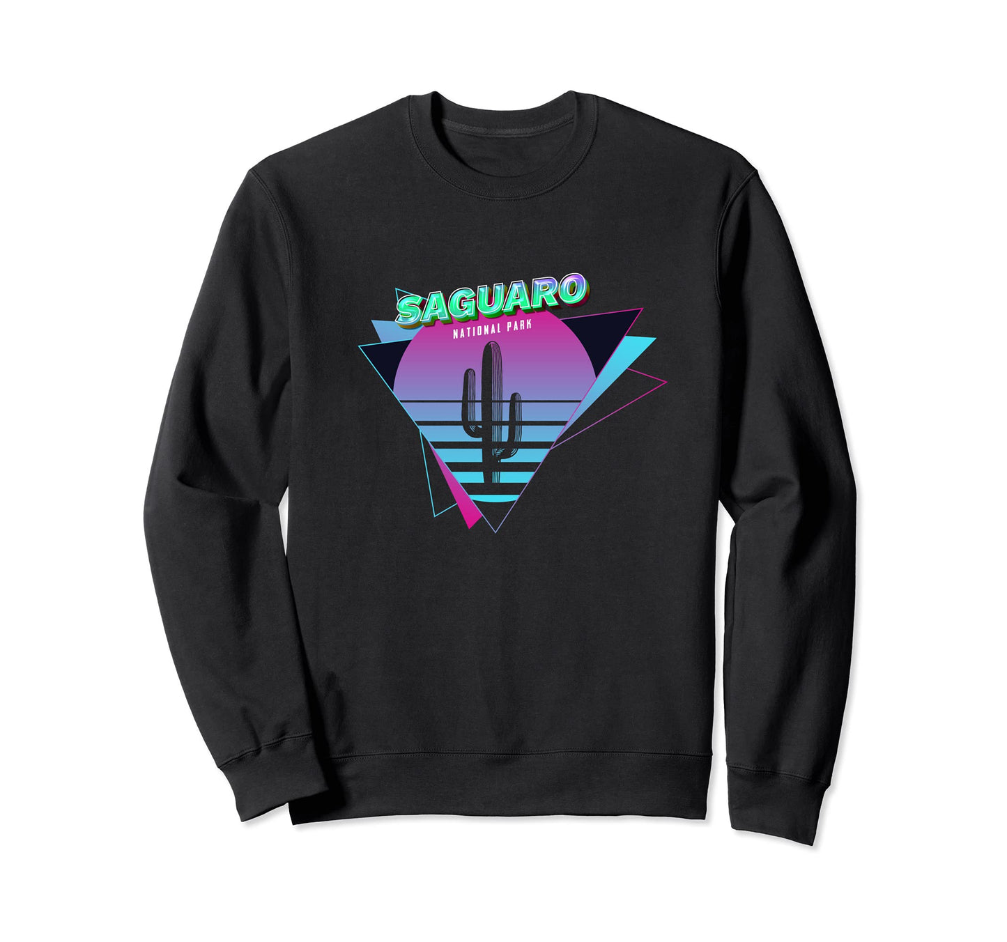 Vaporwave Saguaro National Park Sweatshirt - Minimalist Print Unisex - T-Shirt, Sweatshirt, Hoodie