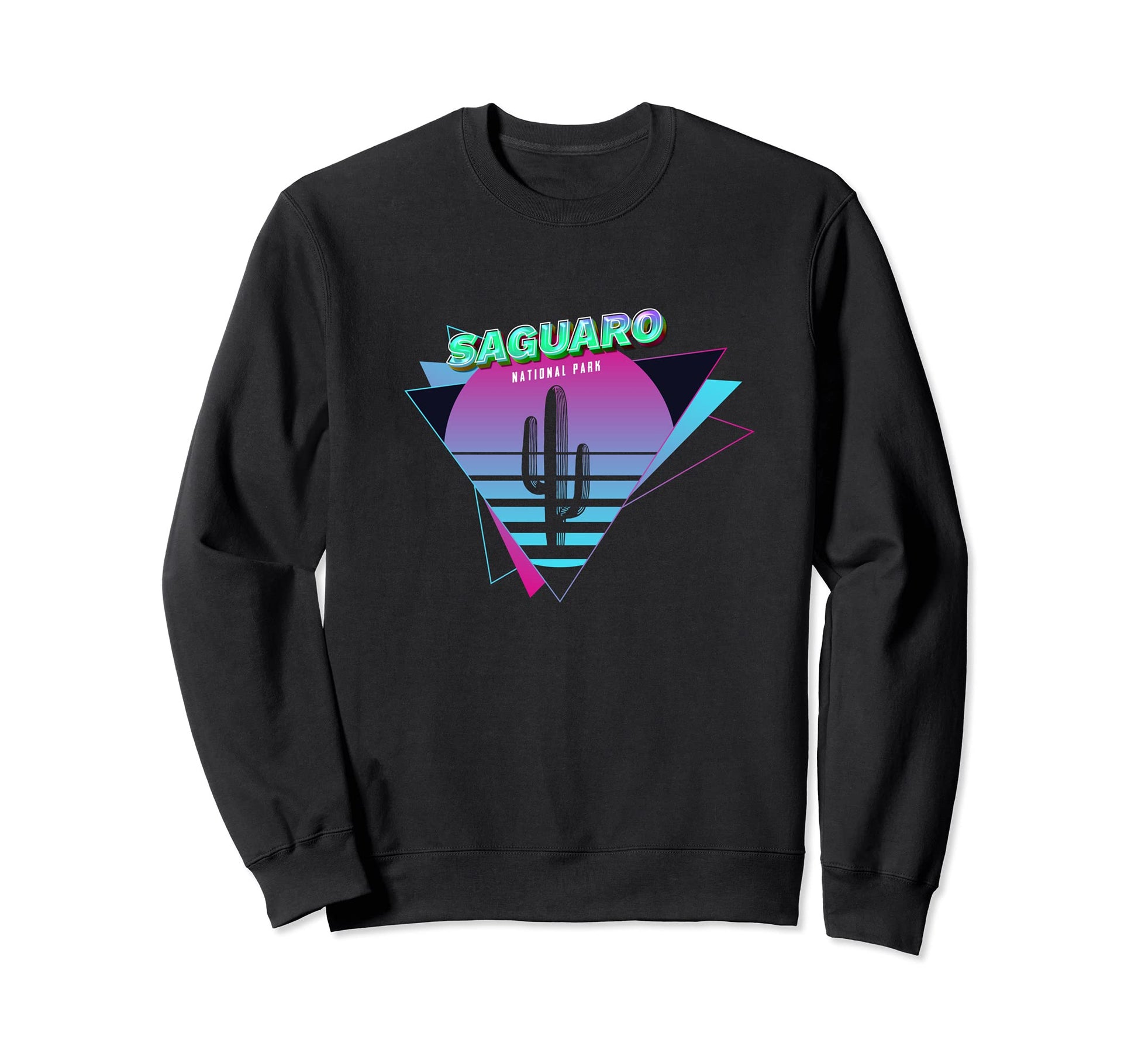 Vaporwave Saguaro National Park Sweatshirt - Minimalist Print Unisex - T-Shirt, Sweatshirt, Hoodie
