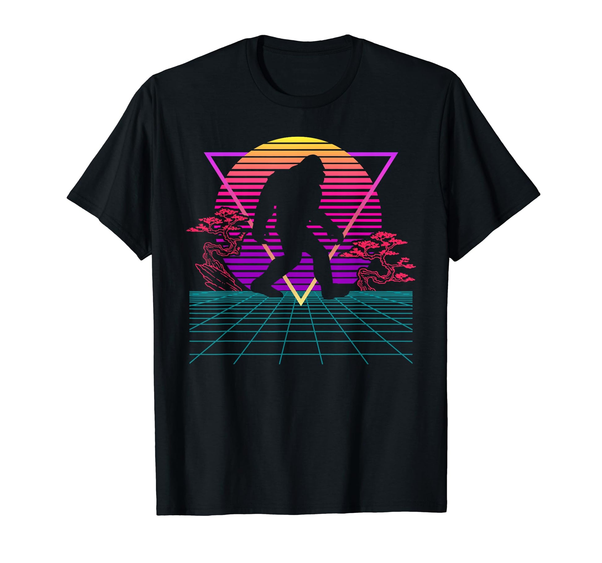 Bigfoot Sasquatch Funny 80S Vaporwave T-Shirt - Trendy Graphic Men Women - T-Shirt, Sweatshirt, Hoodie