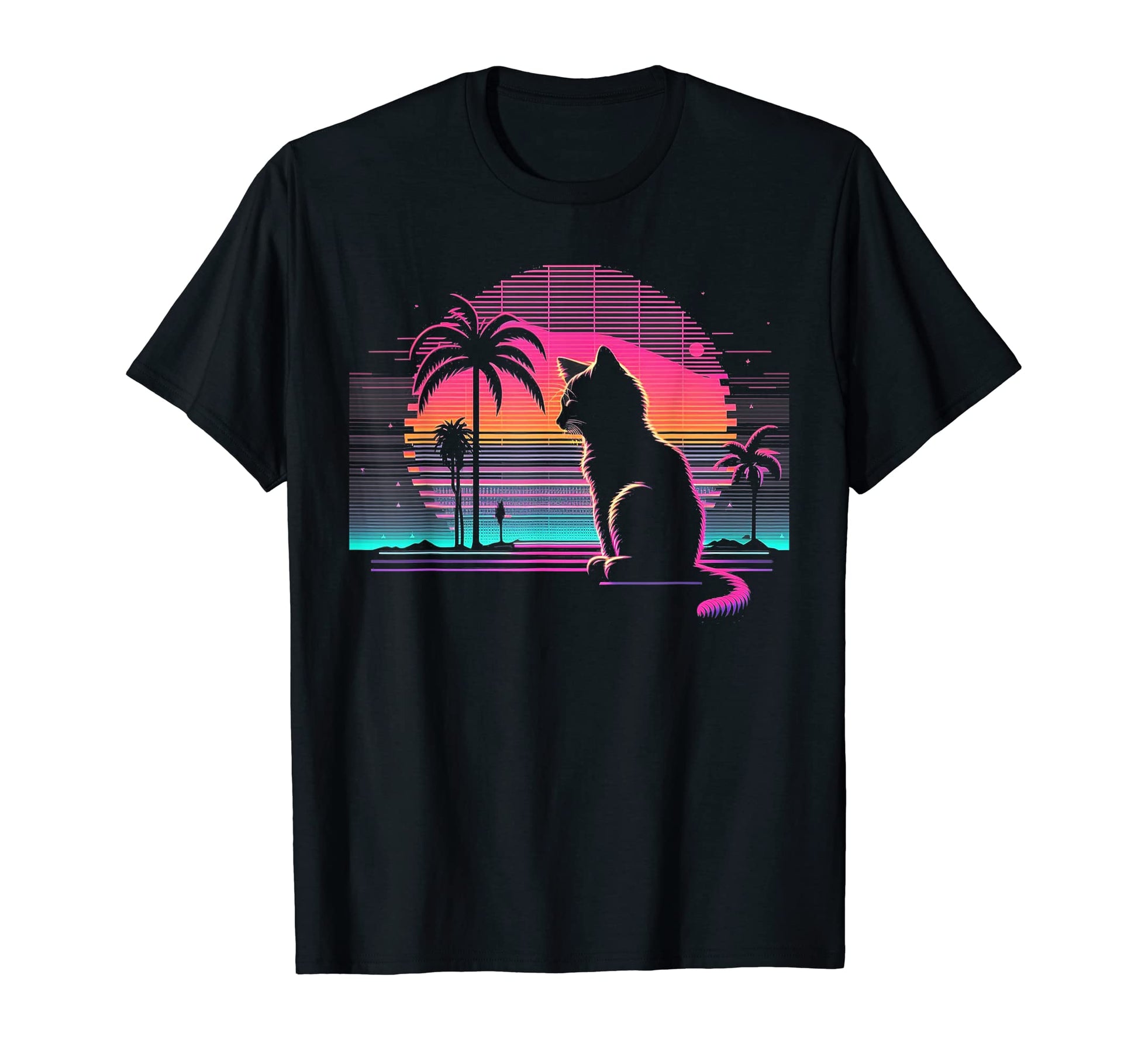Cat Vaporwave Retrowave Aesthetic T-Shirt - Trendy Graphic Men Women - T-Shirt, Sweatshirt, Hoodie