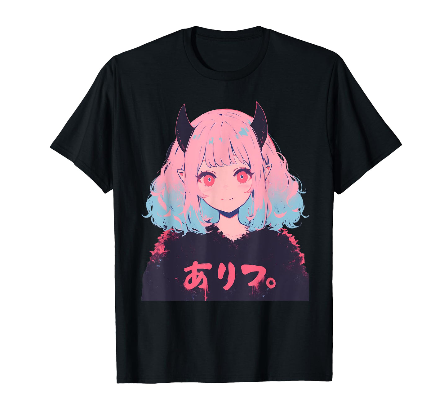 Goth Grunge Demon Anime Waifu Horror T-Shirt - Unique Graphic Men Women - T-Shirt, Sweatshirt, Hoodie