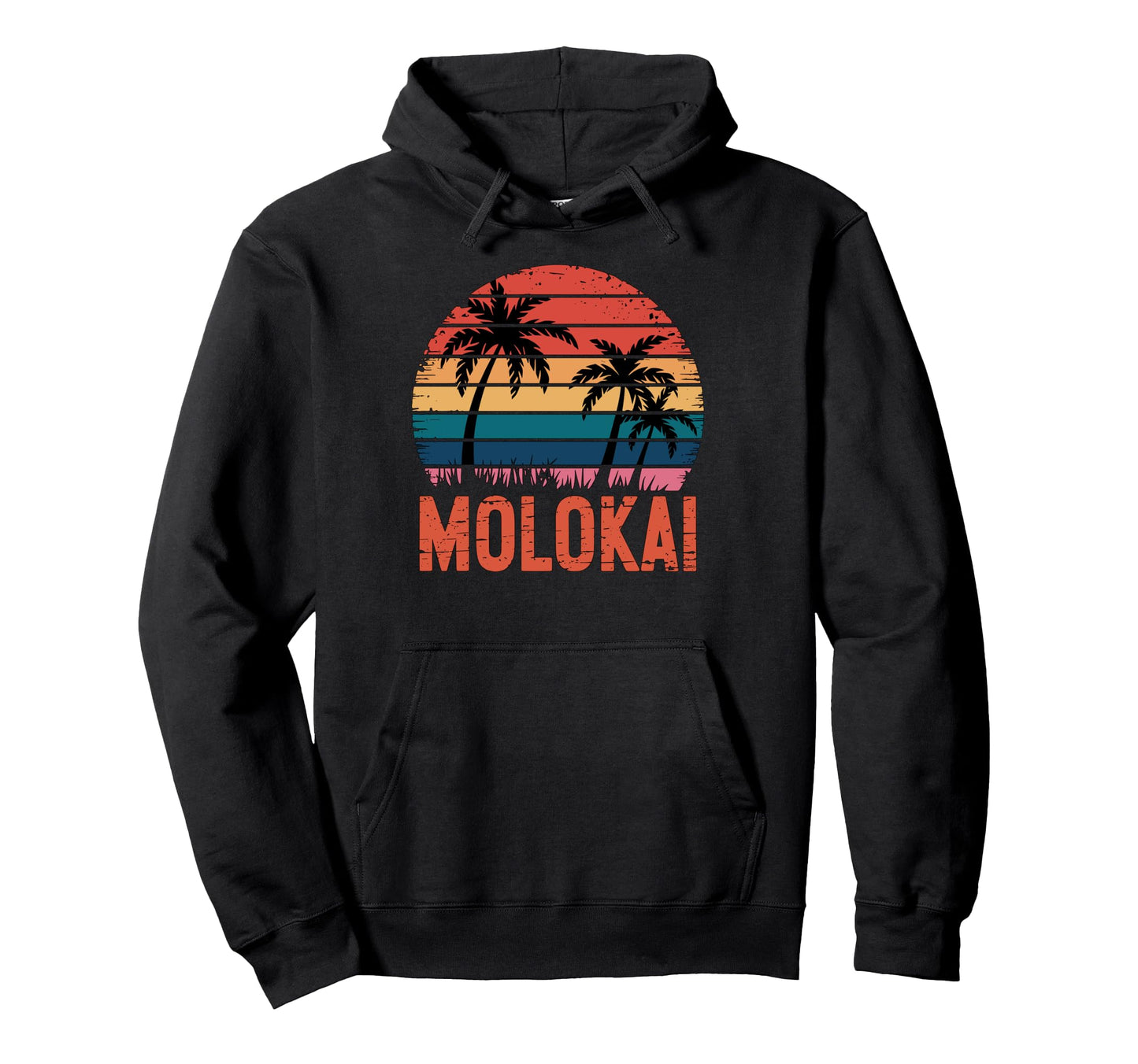 Molokai Hawaii Sunset Tropical Island Hoodie - Streetwear Style Men Women - T-Shirt, Sweatshirt, Hoodie