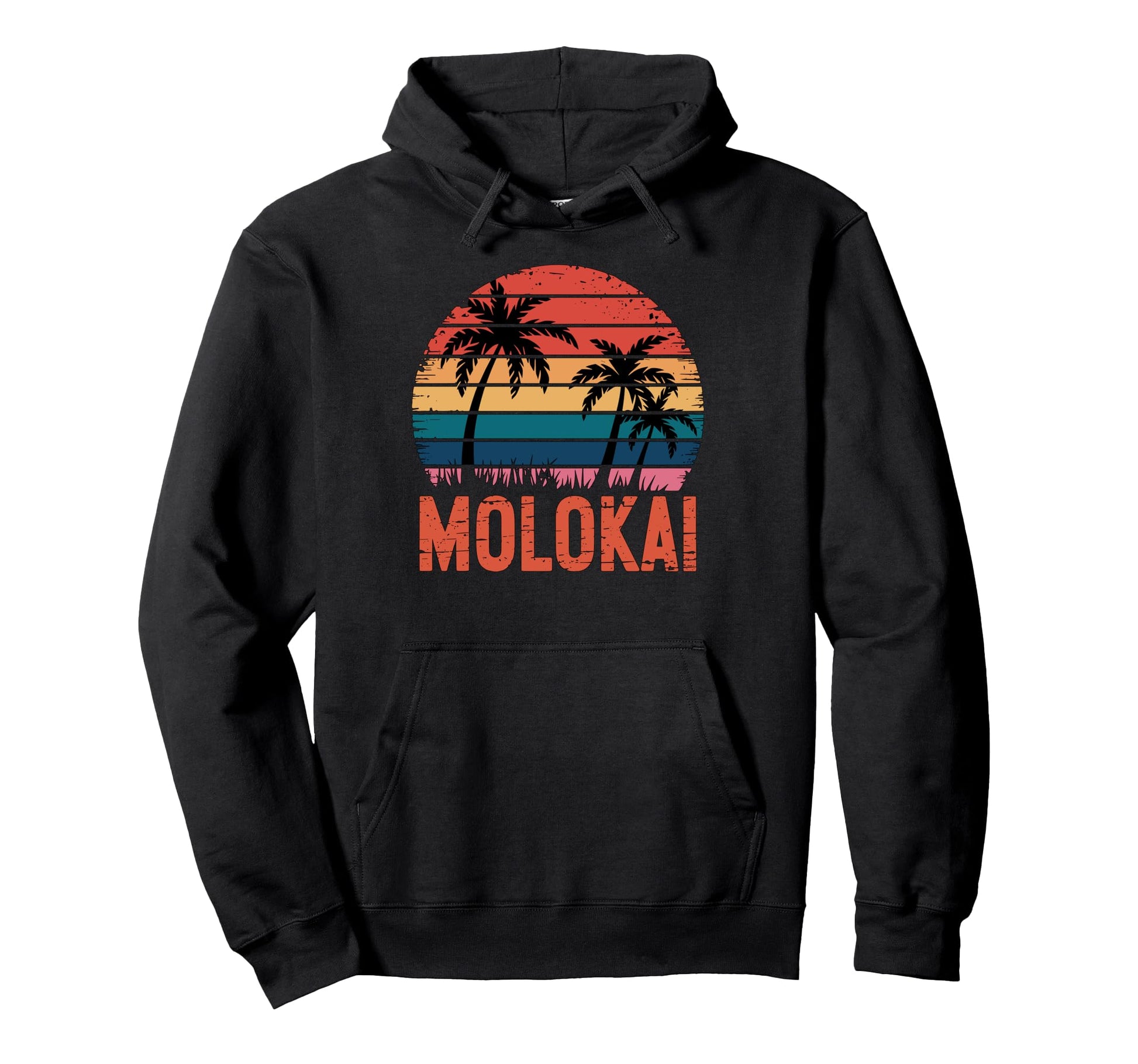 Molokai Hawaii Sunset Tropical Island Hoodie - Streetwear Style Men Women - T-Shirt, Sweatshirt, Hoodie