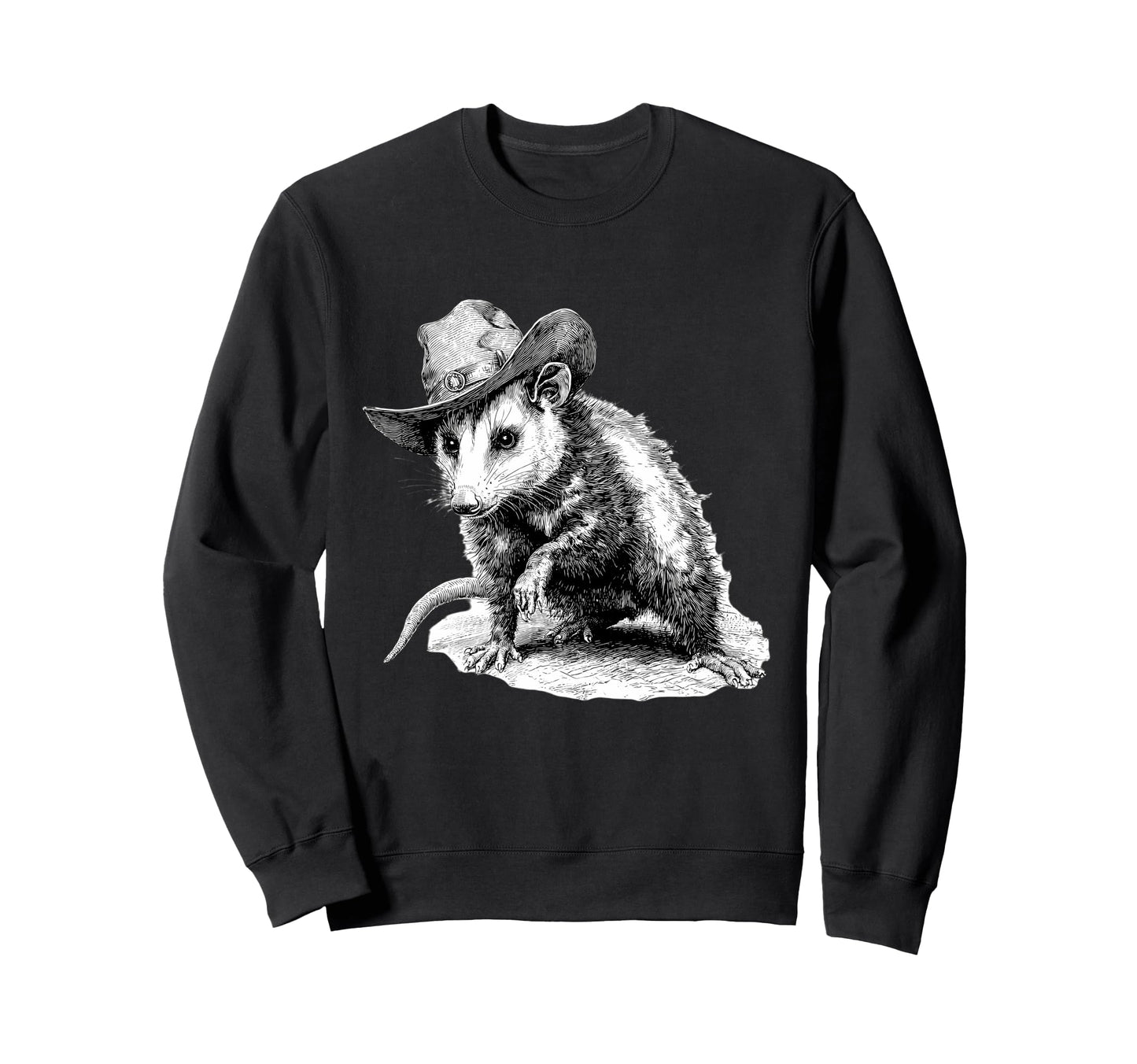 Opossum Cowboy Rodeo Cowgirl Sweatshirt - Fun Novelty Design for Adults - T-Shirt, Sweatshirt, Hoodie