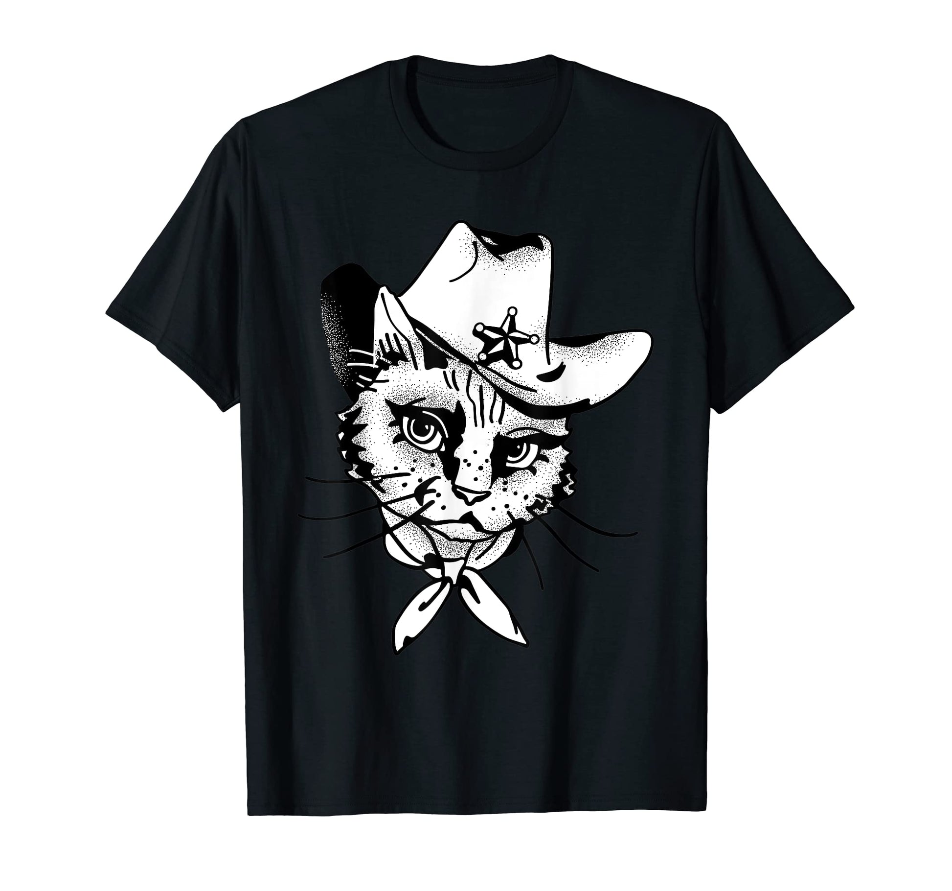 Cat Cowboy Hat T-Shirt - Trendy Graphic for Adults - T-Shirt, Sweatshirt, Hoodie