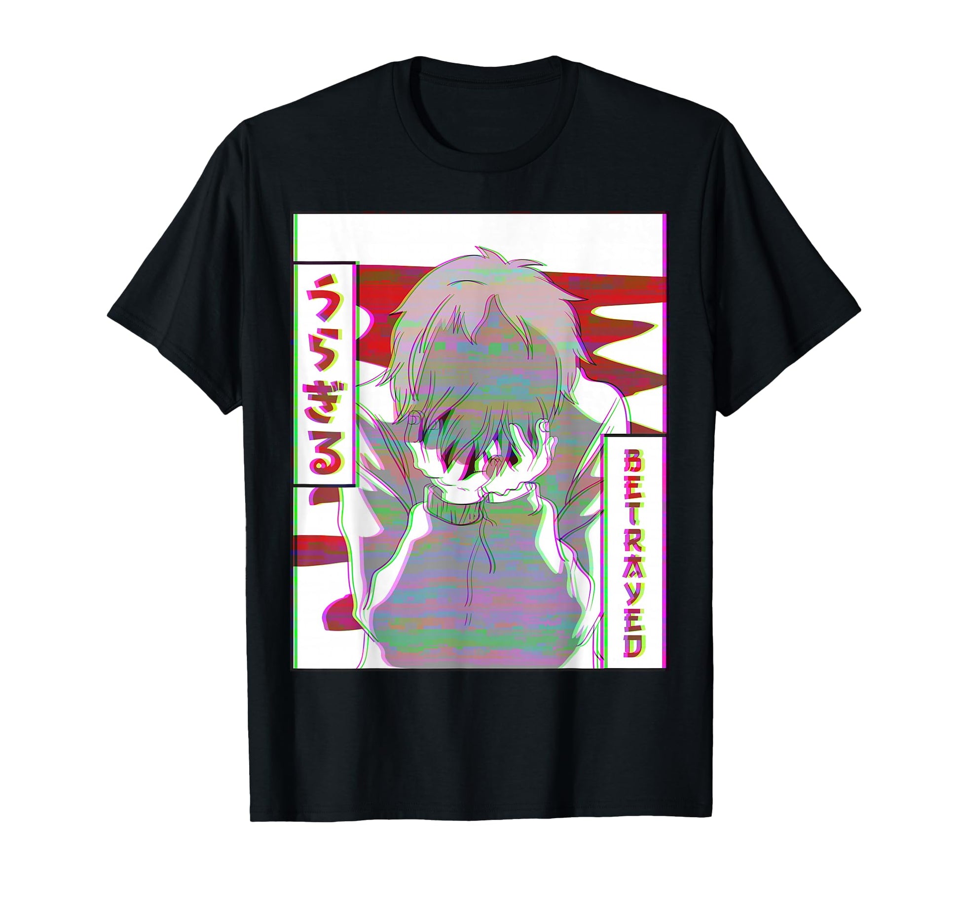 Emo Anime Japanese Vaporwave Aesthetic T-Shirt - Graphic Print Men Women - T-Shirt, Sweatshirt, Hoodie
