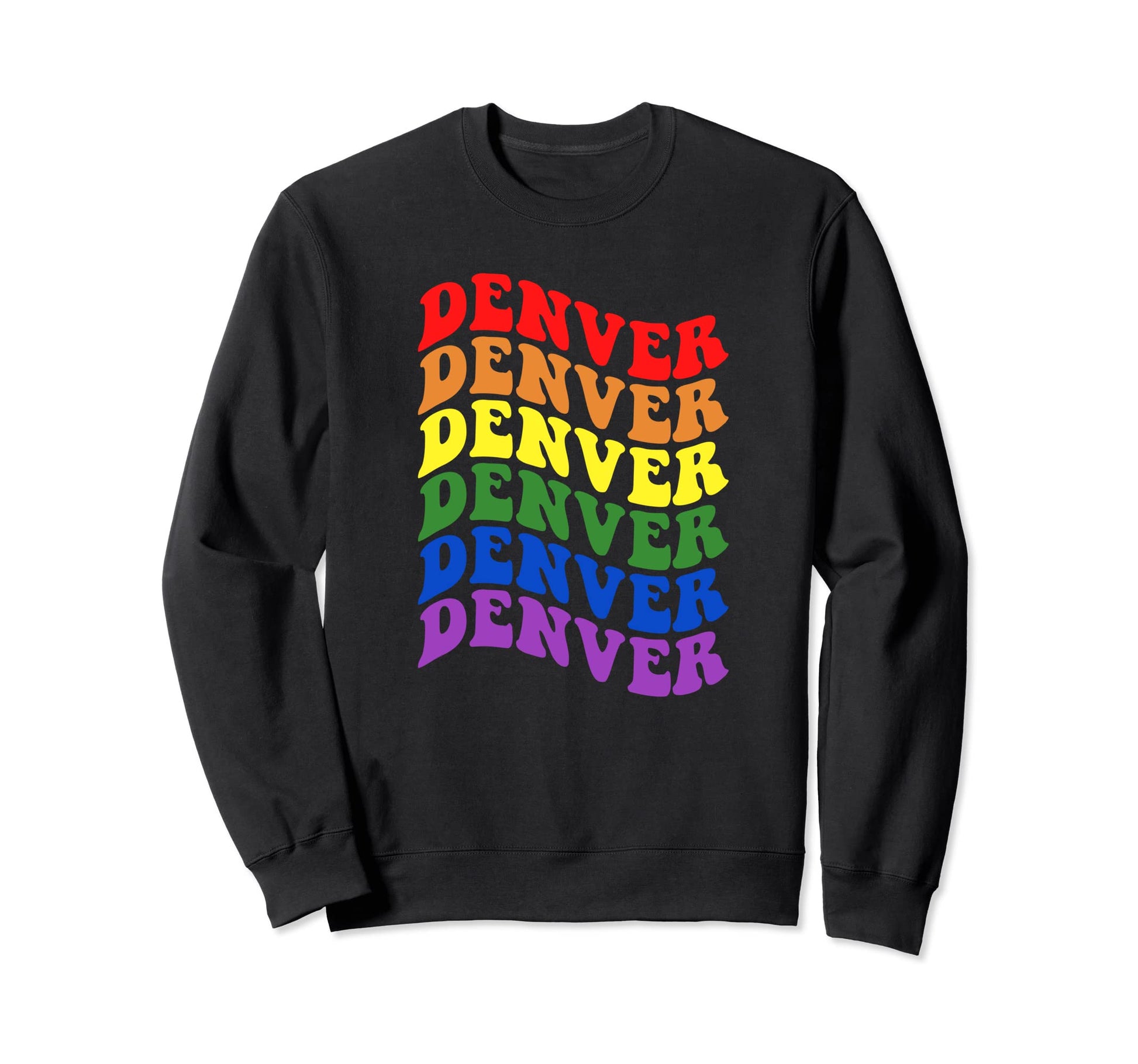 Denver Gay Pride Rainbow Lgbtq Sweatshirt - Unique Graphic for Adults - T-Shirt, Sweatshirt, Hoodie