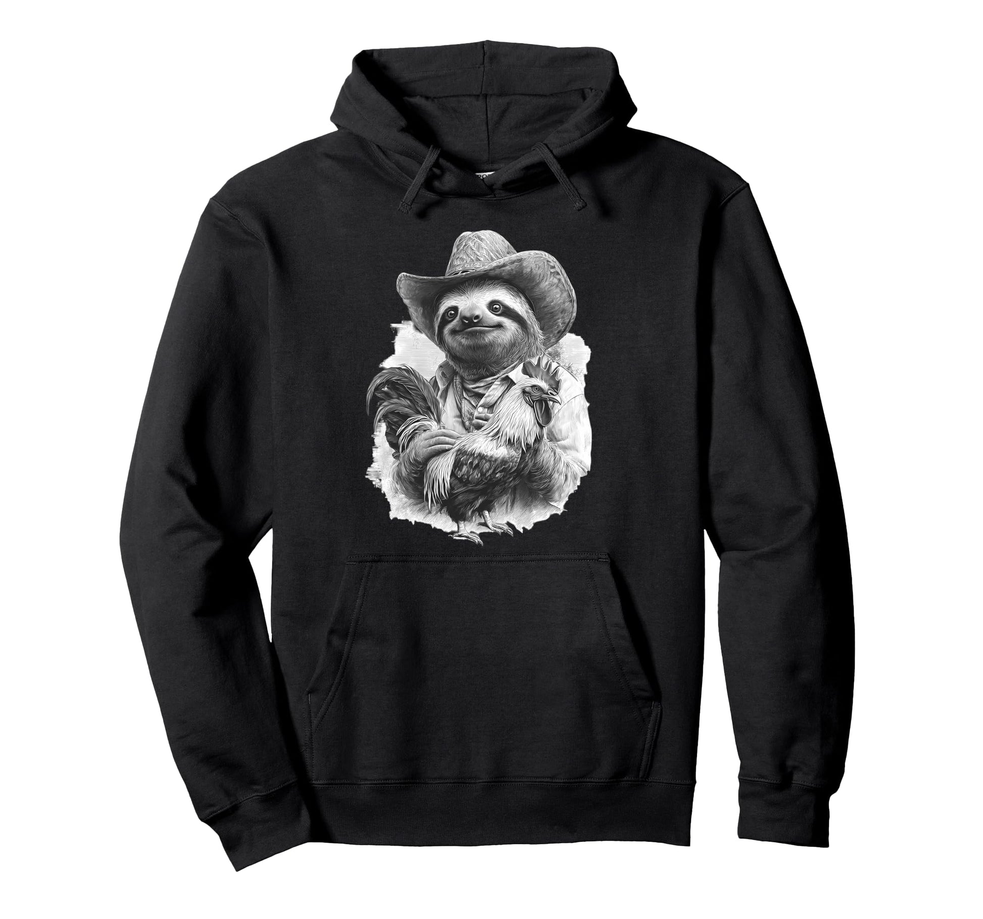 Country Cowboy Sloth Rodeo Cowgirl Hoodie - Aesthetic Graphic Unisex - T-Shirt, Sweatshirt, Hoodie