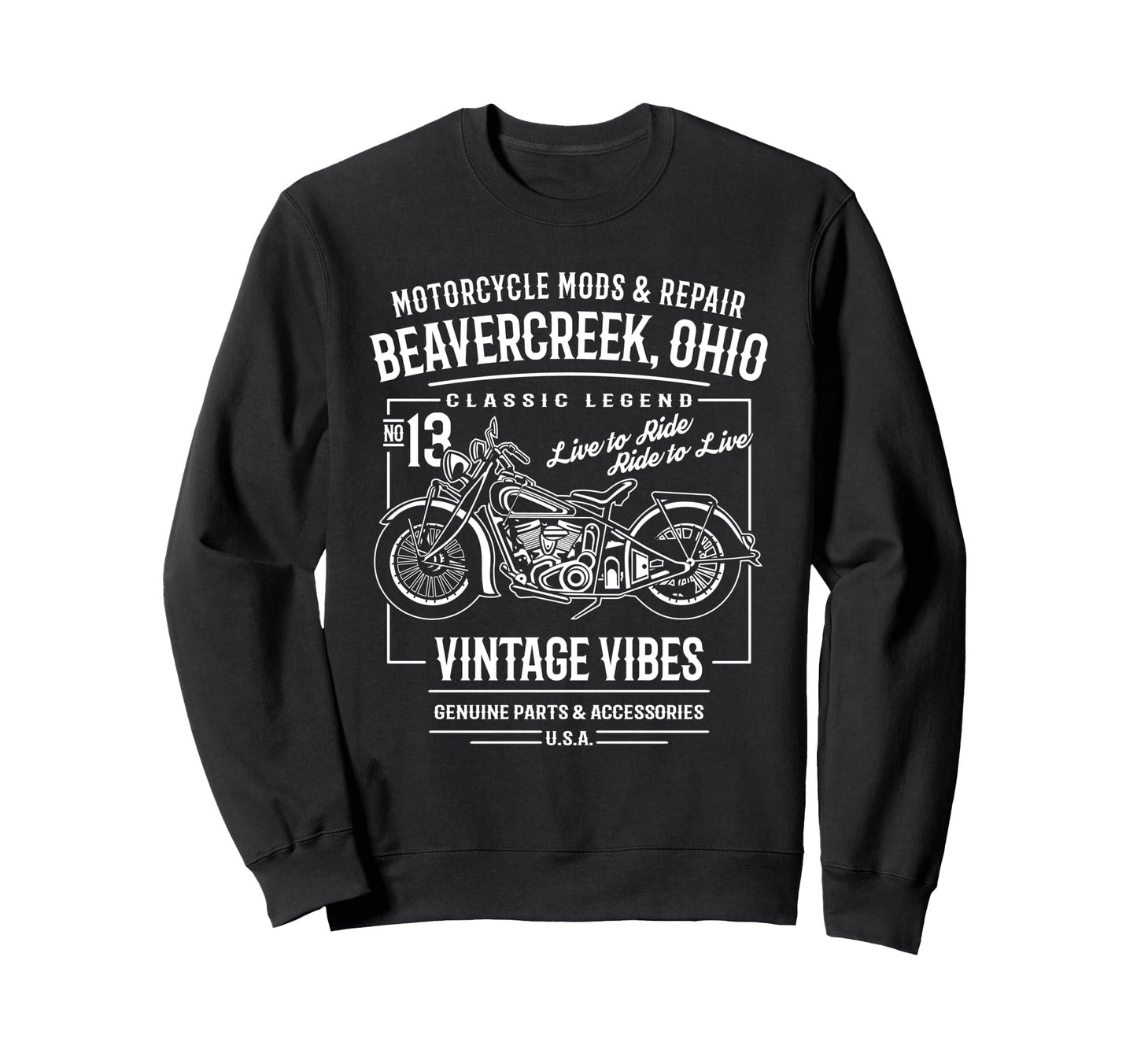 Beavercreek Oh Usa Motorcycle Sweatshirt - Streetwear Style Unisex - T-Shirt, Sweatshirt, Hoodie