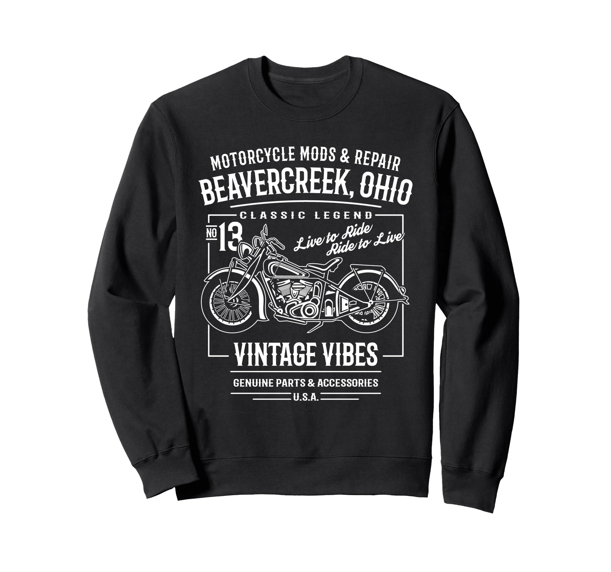 Beavercreek Oh Usa Motorcycle Sweatshirt - Streetwear Style Unisex - T-Shirt, Sweatshirt, Hoodie