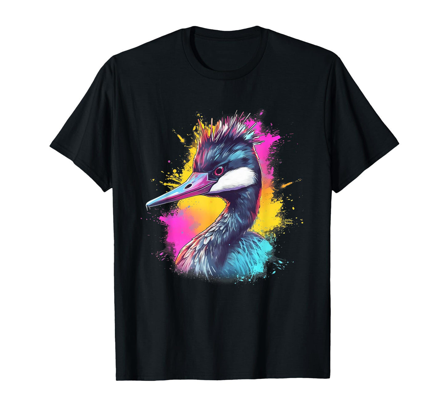 Vaporwave Aesthetic Western Grebe T-Shirt - Unique Graphic Men Women - T-Shirt, Sweatshirt, Hoodie