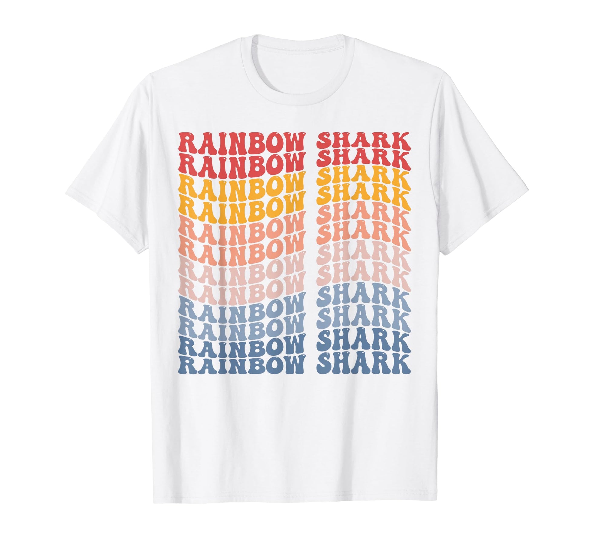 Rainbow Shark Groovy T-Shirt - Graphic Print Unisex - T-Shirt, Sweatshirt, Hoodie