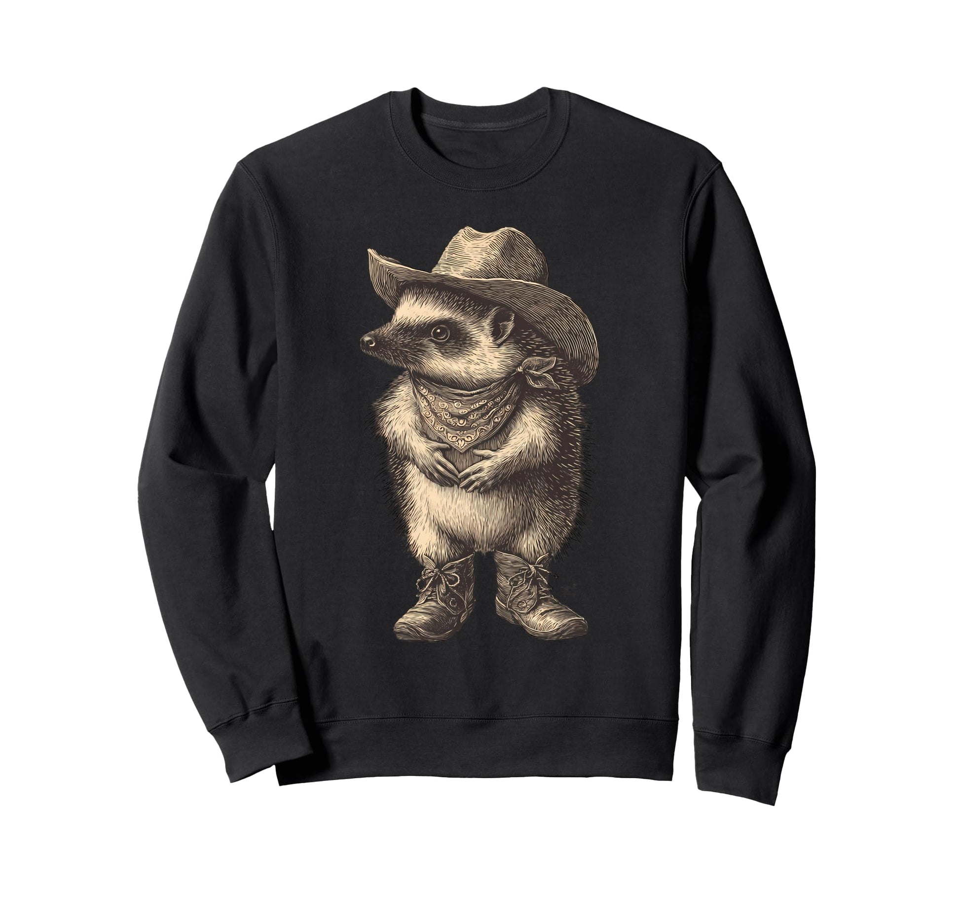 Country Cowboy Hedgehog Rodeo Sweatshirt - Aesthetic Graphic Men Women - T-Shirt, Sweatshirt, Hoodie