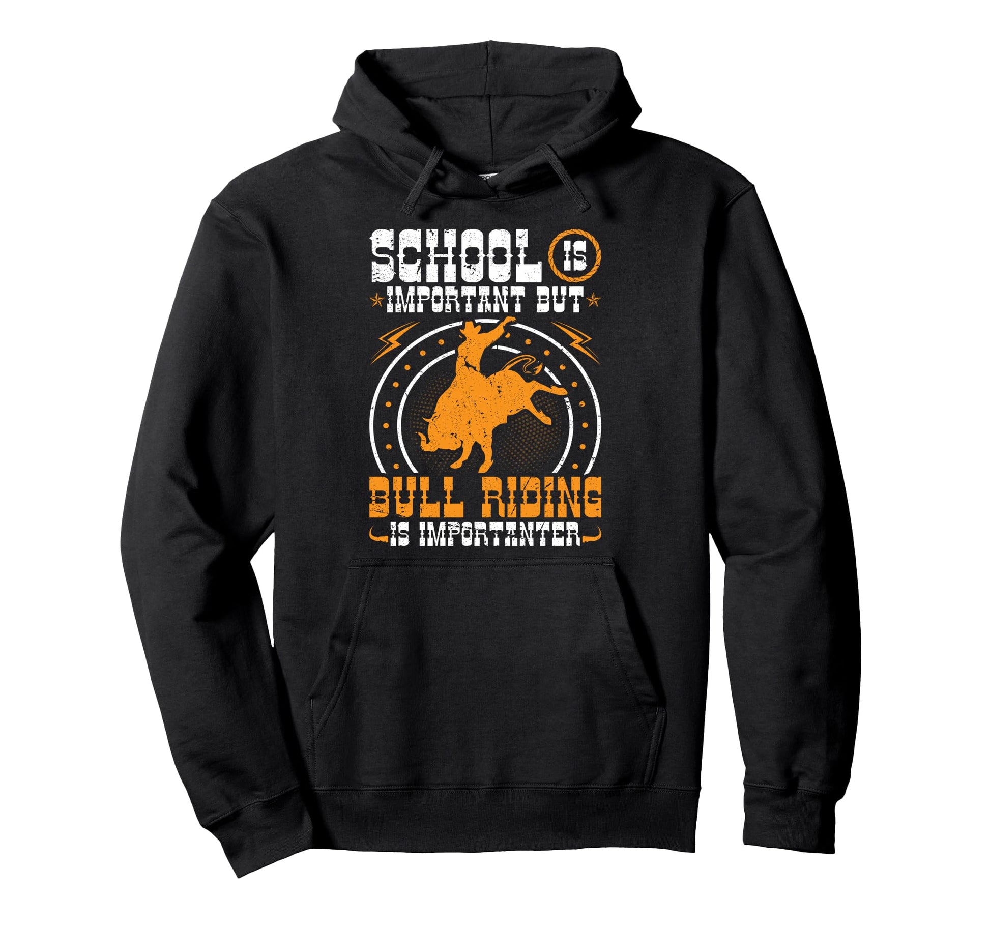 Bull Riding School Is Important Hoodie - Streetwear Style Men Women - T-Shirt, Sweatshirt, Hoodie