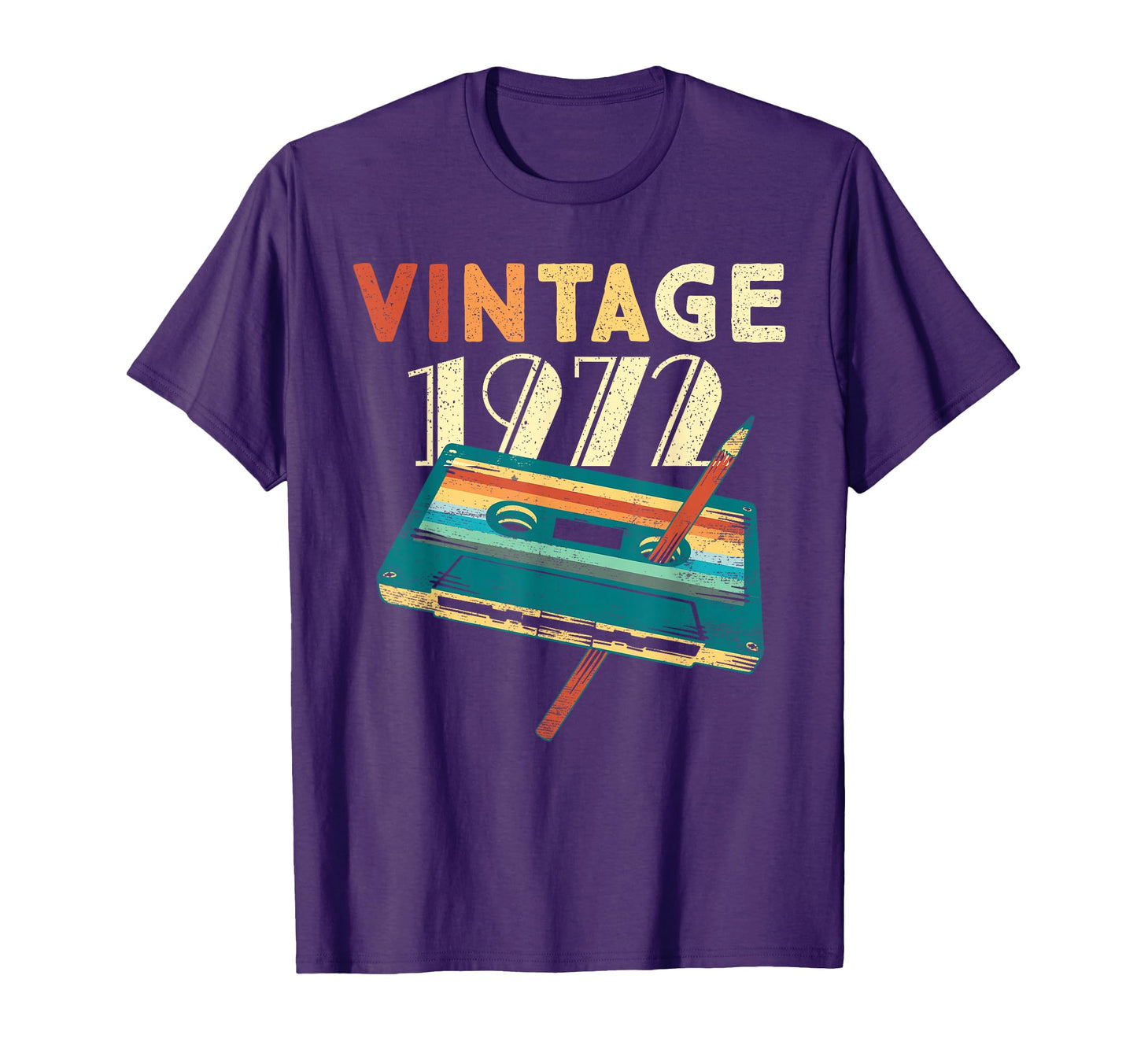 1972 Music Cassette 54Th Birthday Gifts T-Shirt - Novelty Apparel Unisex - T-Shirt, Sweatshirt, Hoodie