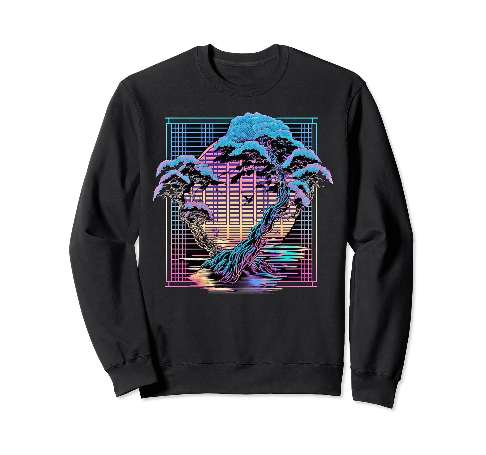 Aesthetic Vaporwave Cherry Blossom Sweatshirt - Trendy Graphic Men Women - T-Shirt, Sweatshirt, Hoodie