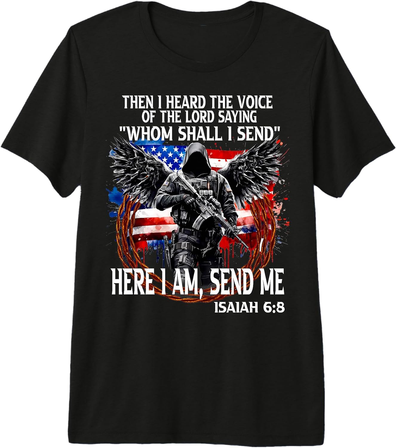 Here I Am Send Me Design - Adult & Kids T-Shirts, Sweatshirts & Hoodies apparel design preview 1