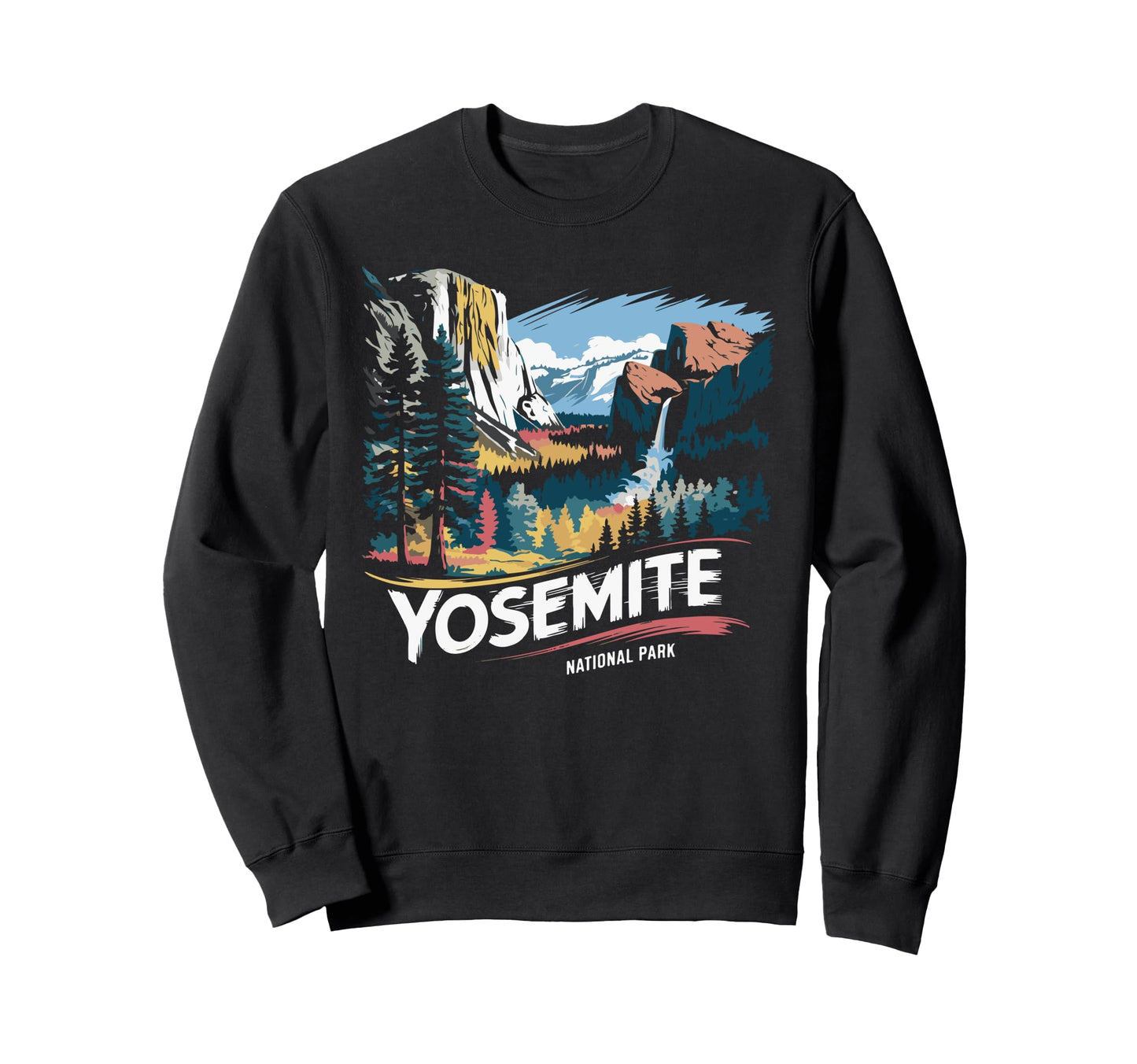Yosemite Falls California National Sweatshirt - Custom Art Print Unisex - T-Shirt, Sweatshirt, Hoodie