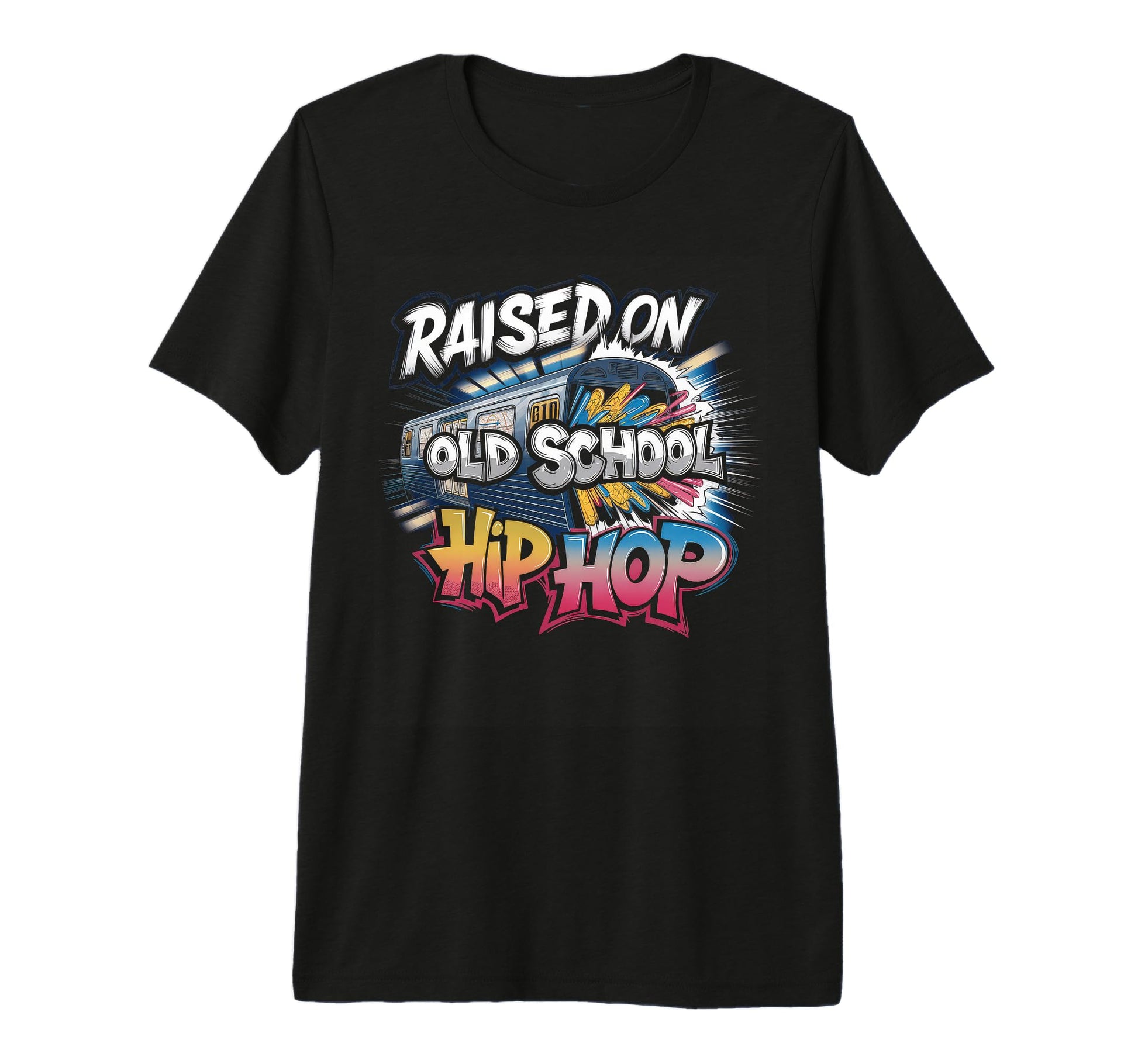 Raised Old School Hip Hop Cassette T-Shirt - Fun Novelty Design Unisex - T-Shirt, Sweatshirt, Hoodie