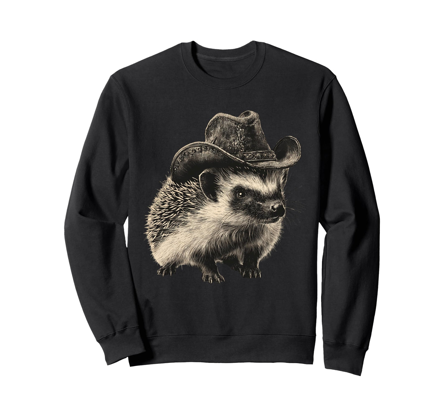 Country Cowboy Hedgehog Rodeo Cowgirl Sweatshirt - Minimalist Print Unisex - T-Shirt, Sweatshirt, Hoodie
