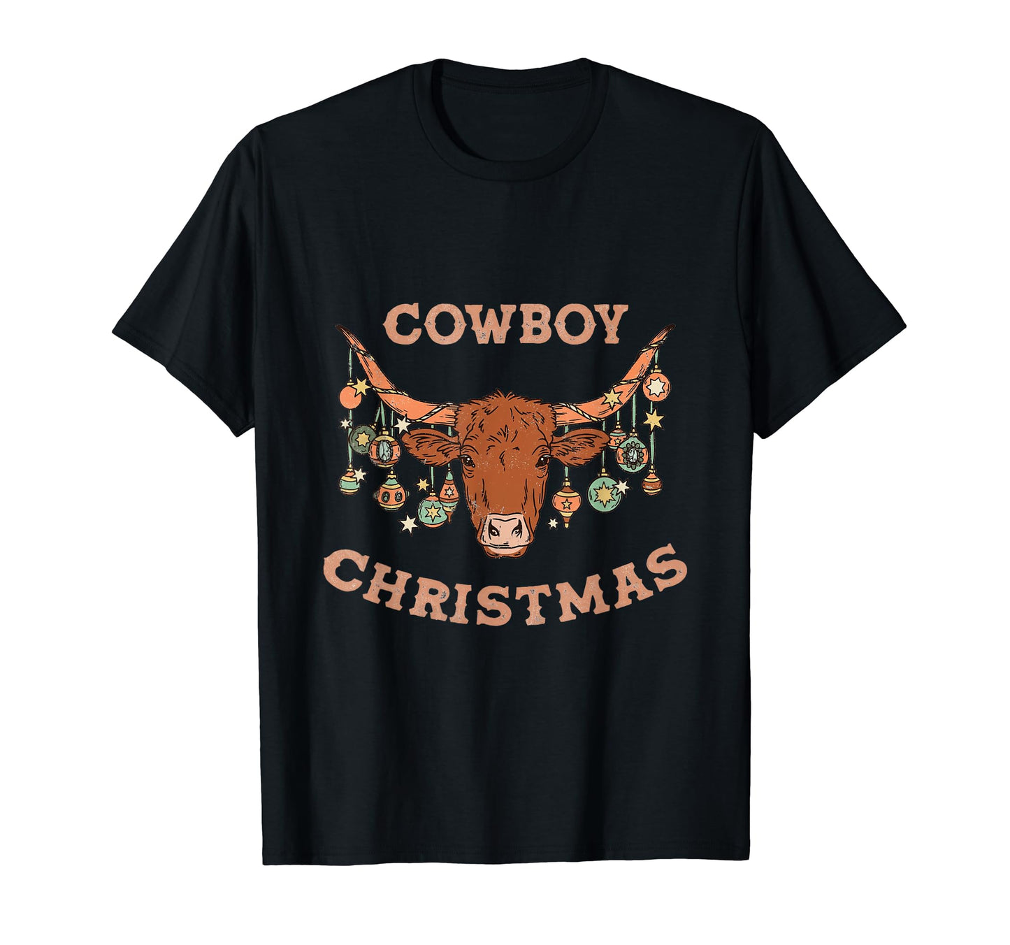 Merry Santa Cowboy Western Ornament T-Shirt - Fun Novelty Design Unisex - T-Shirt, Sweatshirt, Hoodie