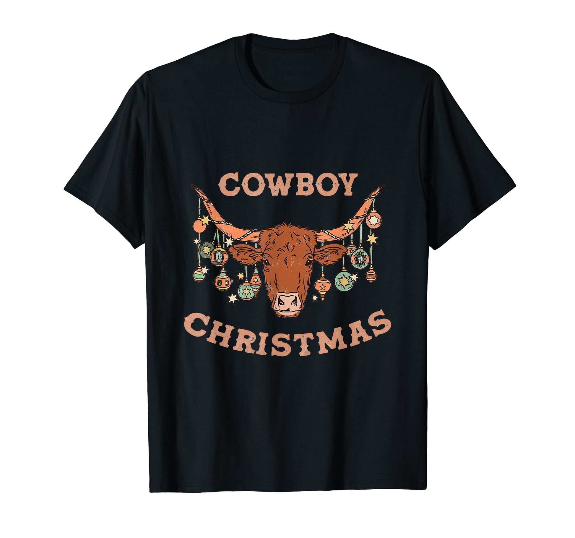 Merry Santa Cowboy Western Ornament T-Shirt - Fun Novelty Design Unisex - T-Shirt, Sweatshirt, Hoodie