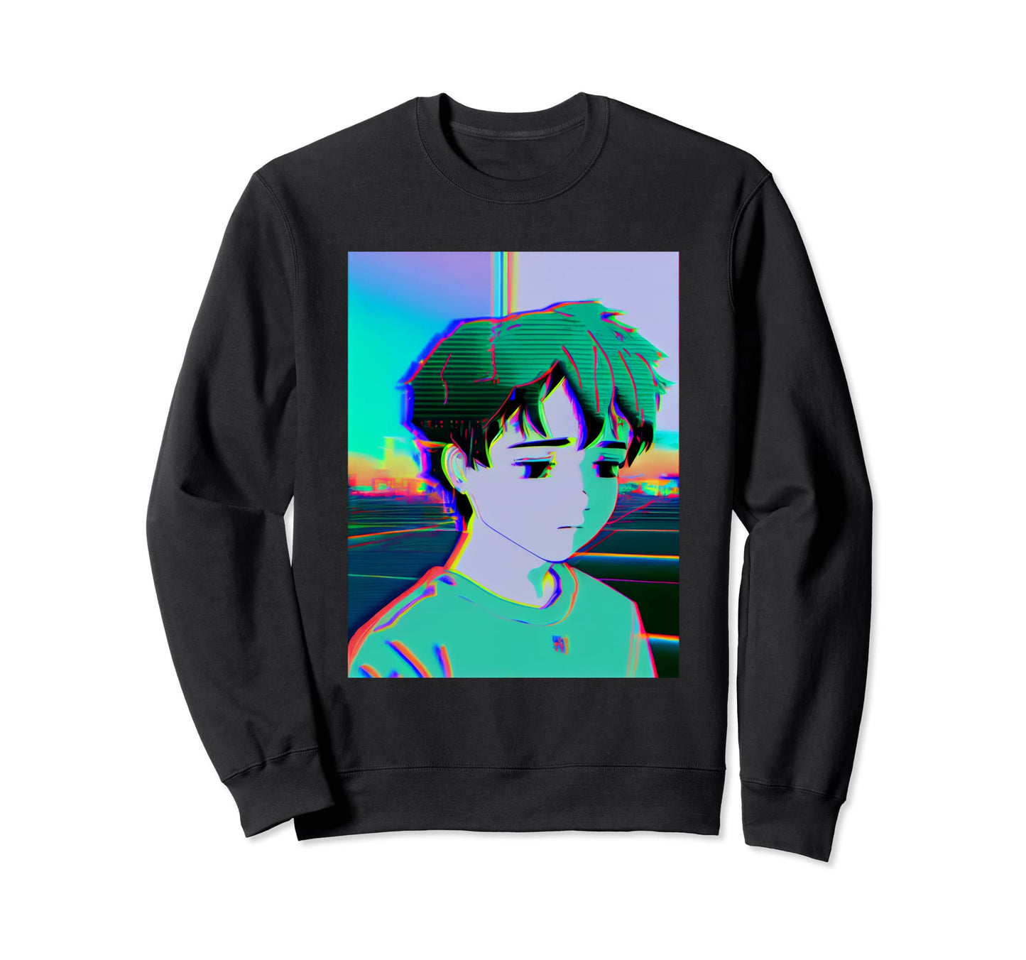 Japanese Vaporwave Glitch Japanese Sweatshirt - Fun Novelty Design Unisex - T-Shirt, Sweatshirt, Hoodie
