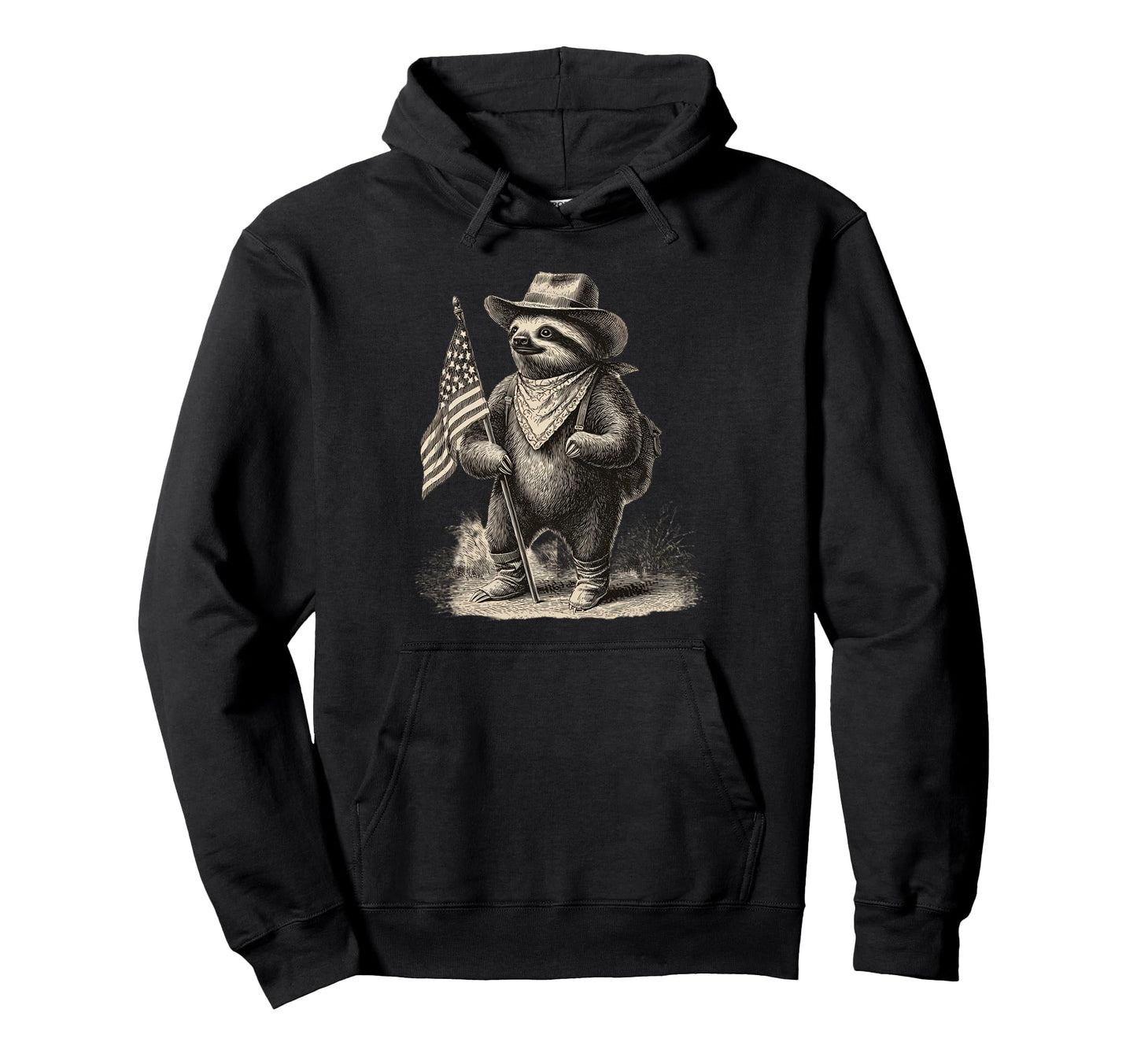 Country Cowboy Sloth Rodeo Cowgirl Western Hoodie - Unique Graphic Unisex - T-Shirt, Sweatshirt, Hoodie
