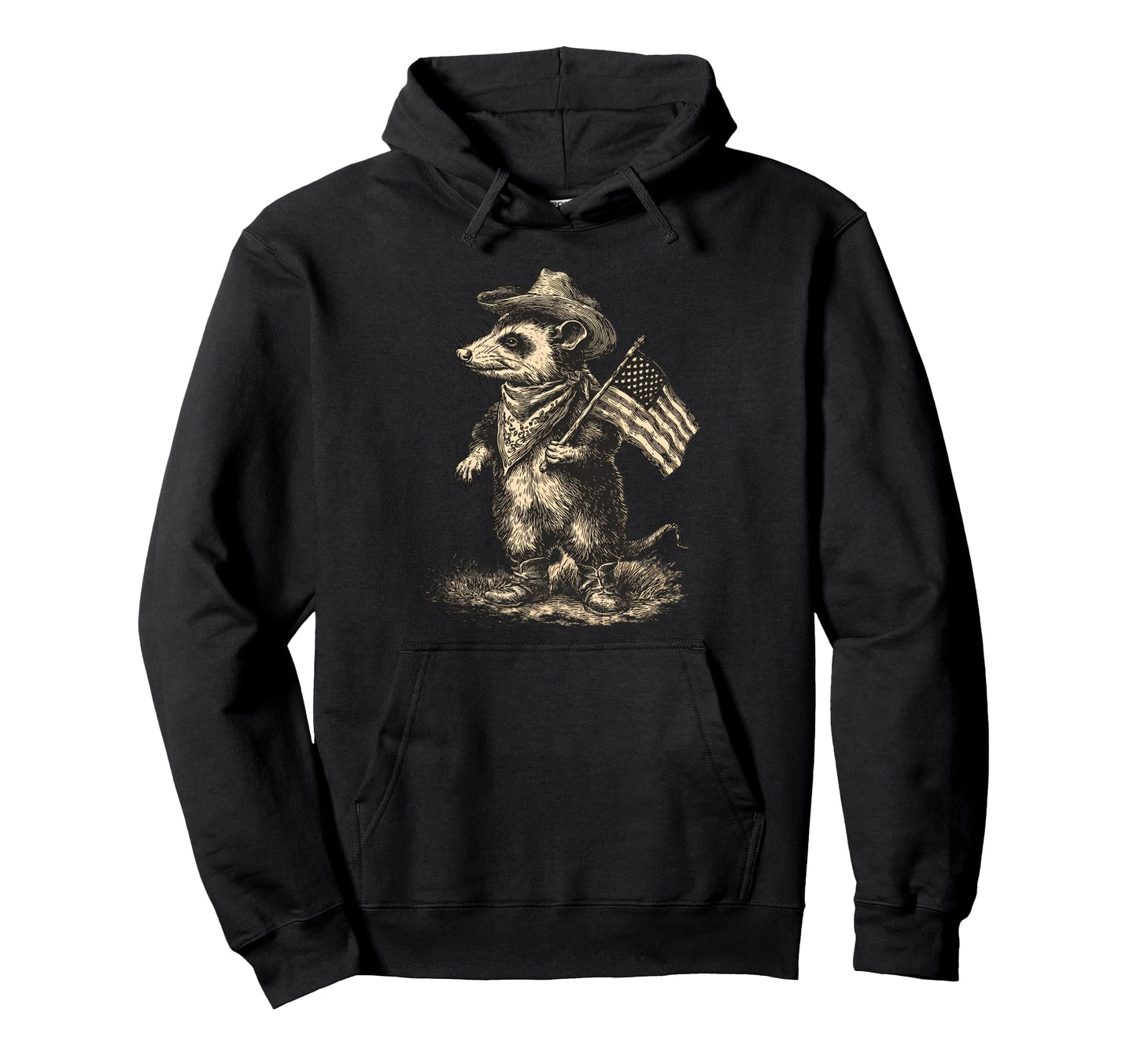 Opossum Cowboy Rodeo Cowgirl Possum Hoodie - Unique Graphic Men Women - T-Shirt, Sweatshirt, Hoodie