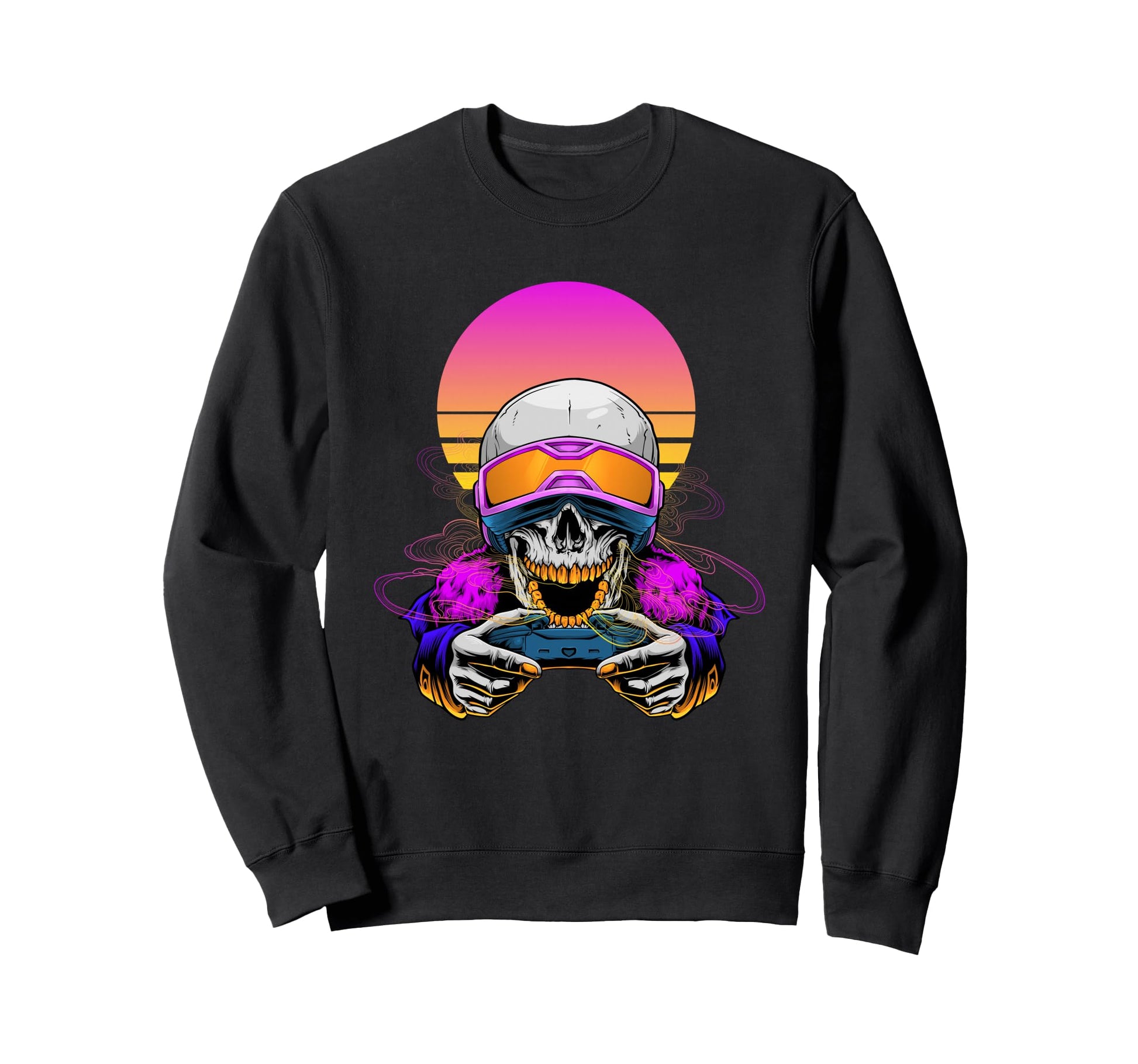 Gaming Skeleton Vaprowave Sweatshirt - Streetwear Style Men Women - T-Shirt, Sweatshirt, Hoodie