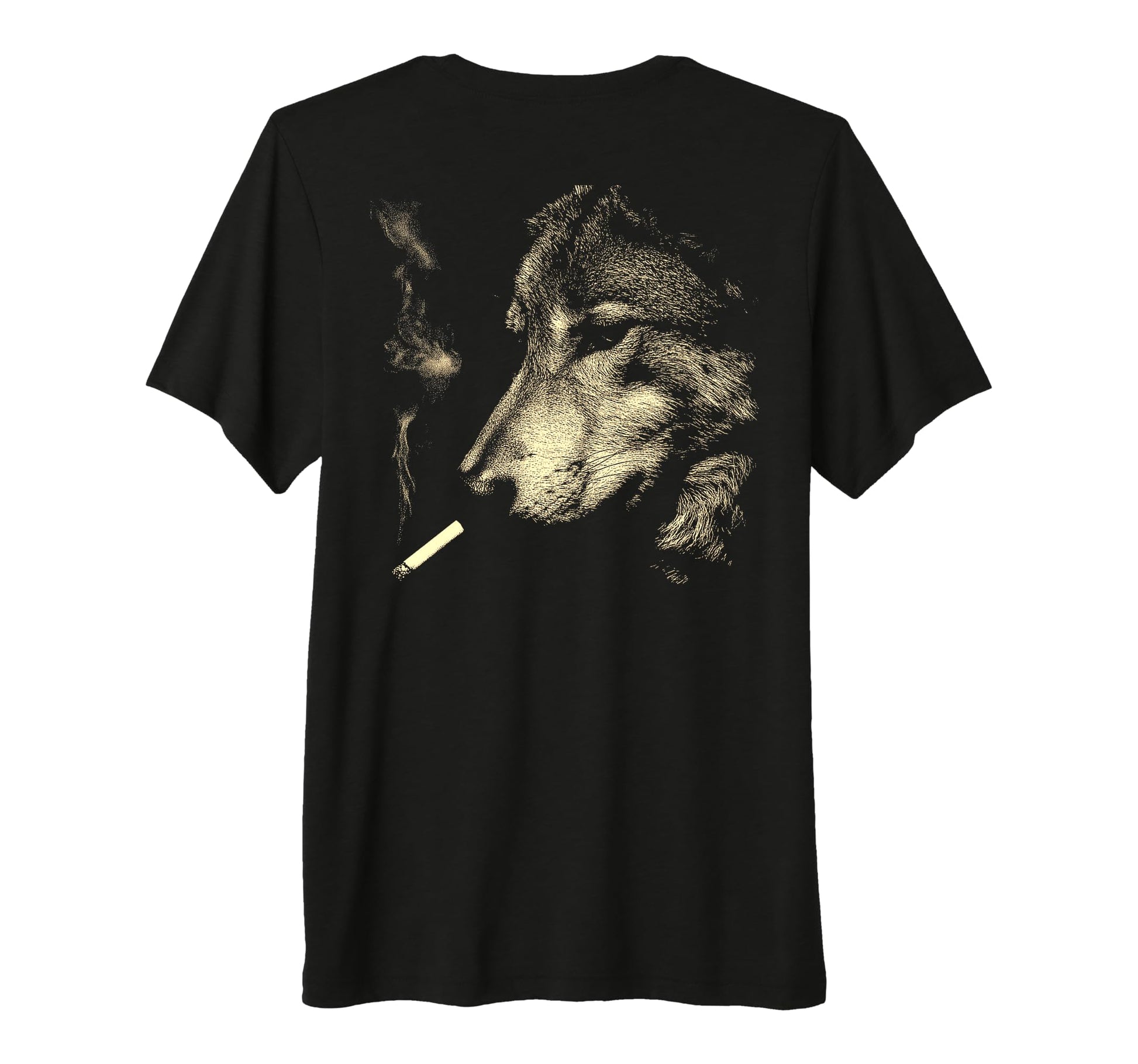 Wolf Smoking Cigarette Grunge Meme 90S T-Shirt - Fun Novelty Design Unisex - T-Shirt, Sweatshirt, Hoodie