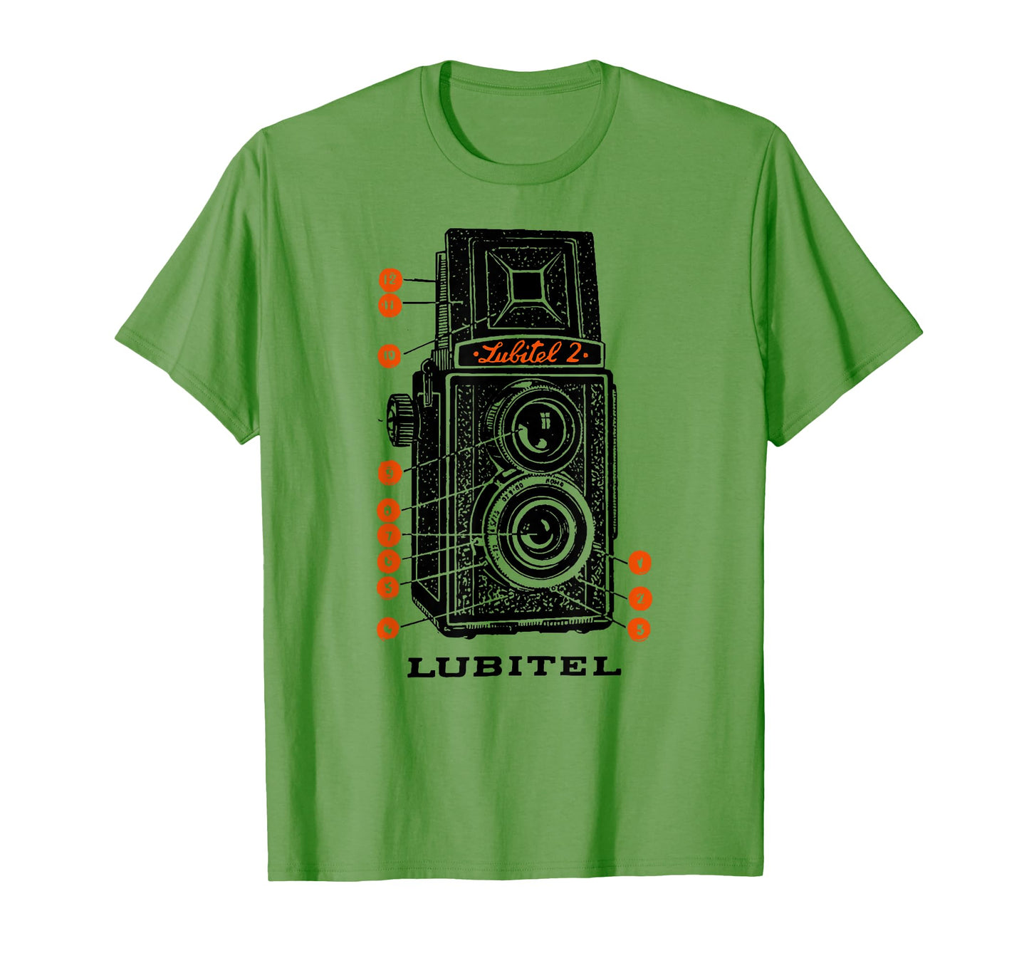 Lubitel Tlr Ussr Soviet Distressed Film T-Shirt - Graphic Print for Adults - T-Shirt, Sweatshirt, Hoodie