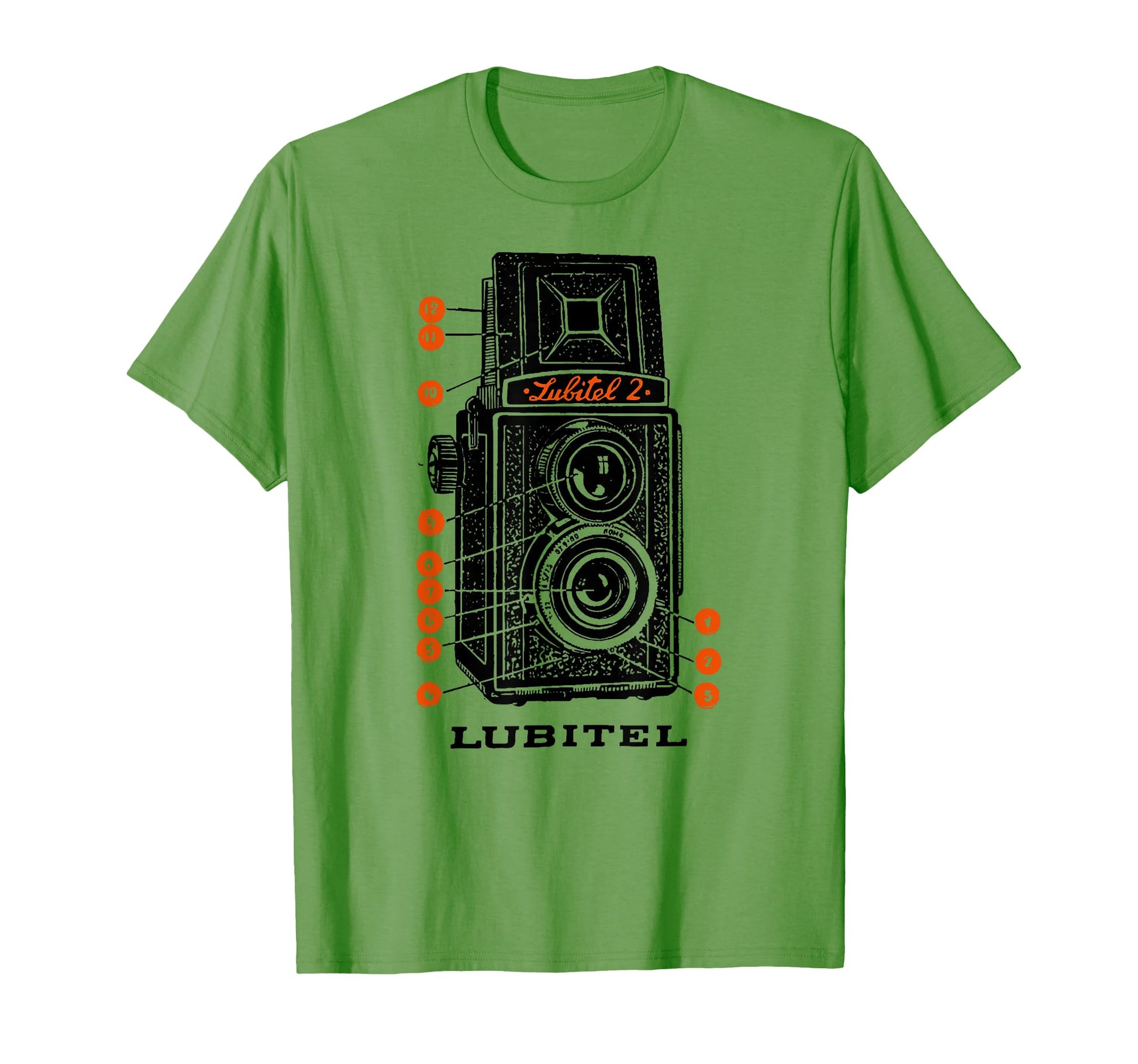 Lubitel Tlr Ussr Soviet Distressed Film T-Shirt - Graphic Print for Adults - T-Shirt, Sweatshirt, Hoodie