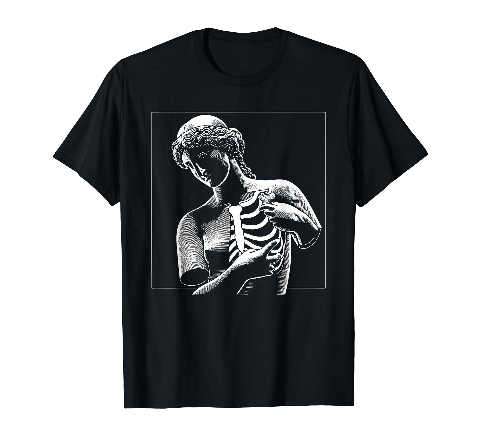Venus Skeleton Aesthetic Vaporwave T-Shirt - Trendy Graphic Unisex - T-Shirt, Sweatshirt, Hoodie