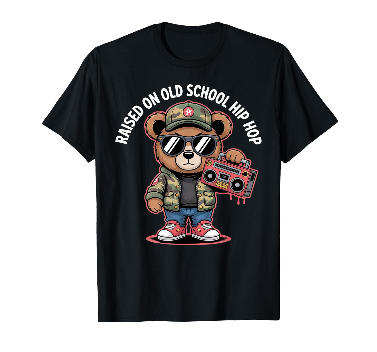 Camouflage Rapper Teddy Bear Camo 80S T-Shirt - Streetwear Style Men Women - T-Shirt, Sweatshirt, Hoodie