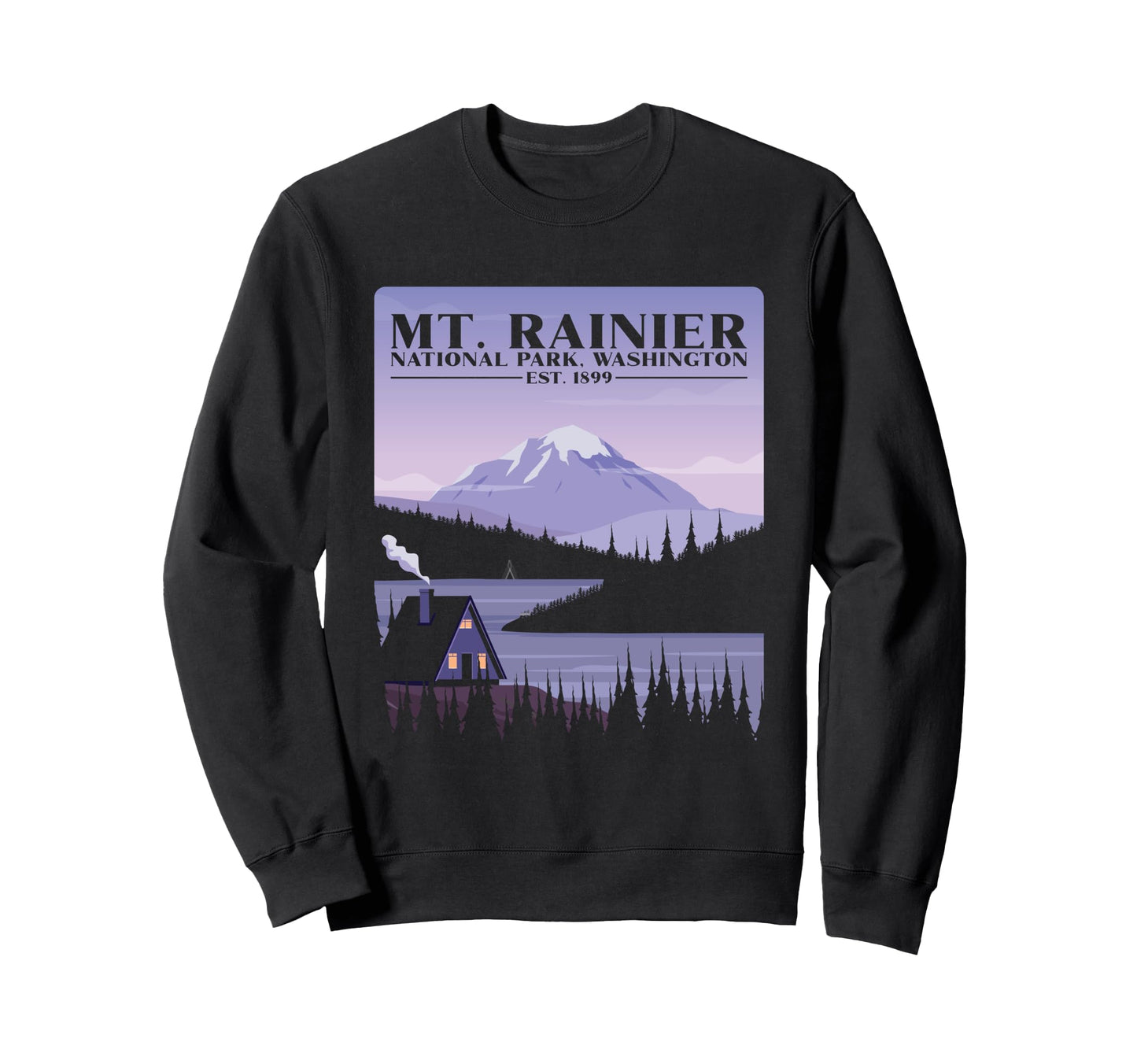 Mt Rainier National Park Sweatshirt - Novelty Apparel for Adults - T-Shirt, Sweatshirt, Hoodie