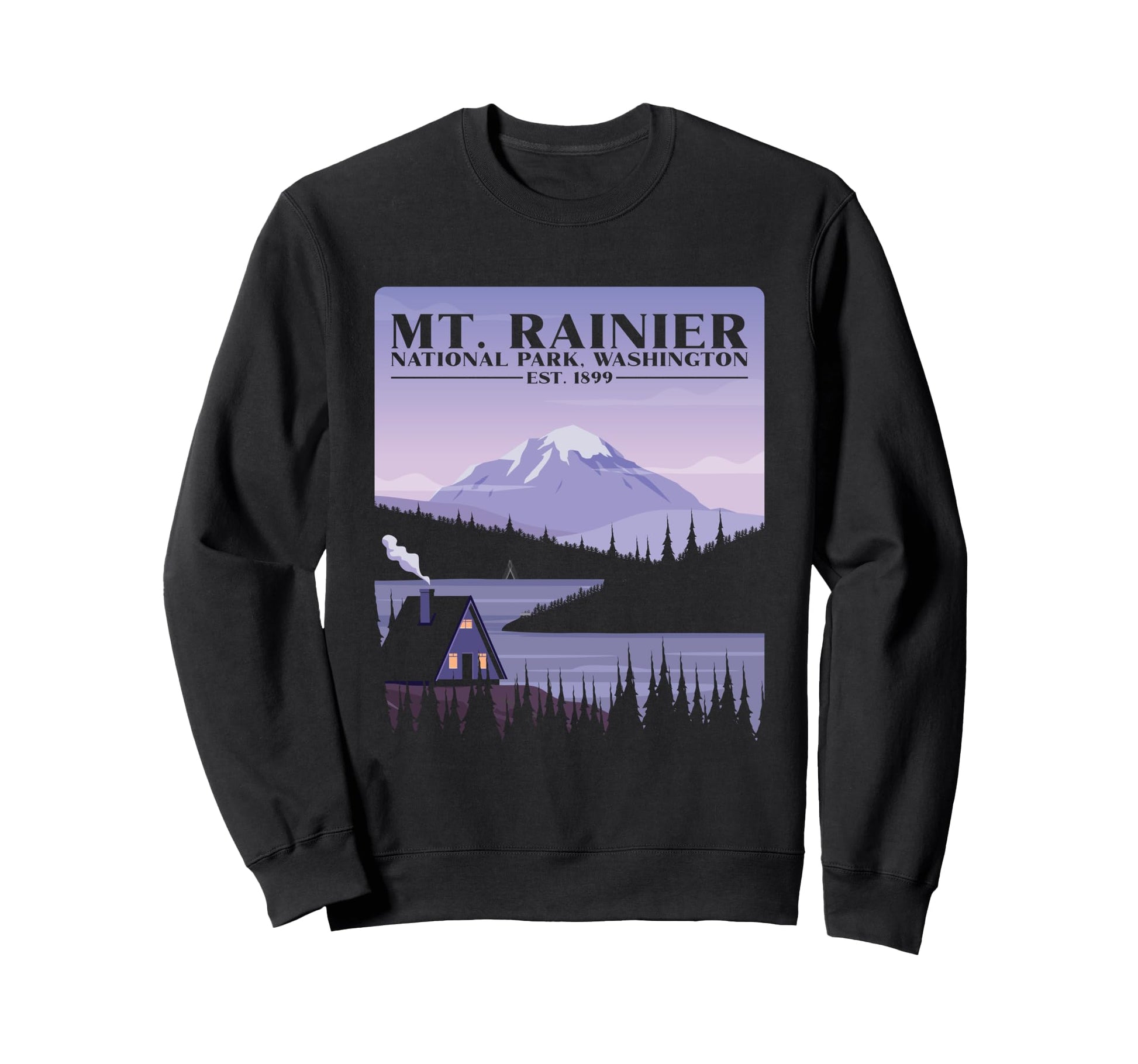 Mt Rainier National Park Sweatshirt - Novelty Apparel for Adults - T-Shirt, Sweatshirt, Hoodie