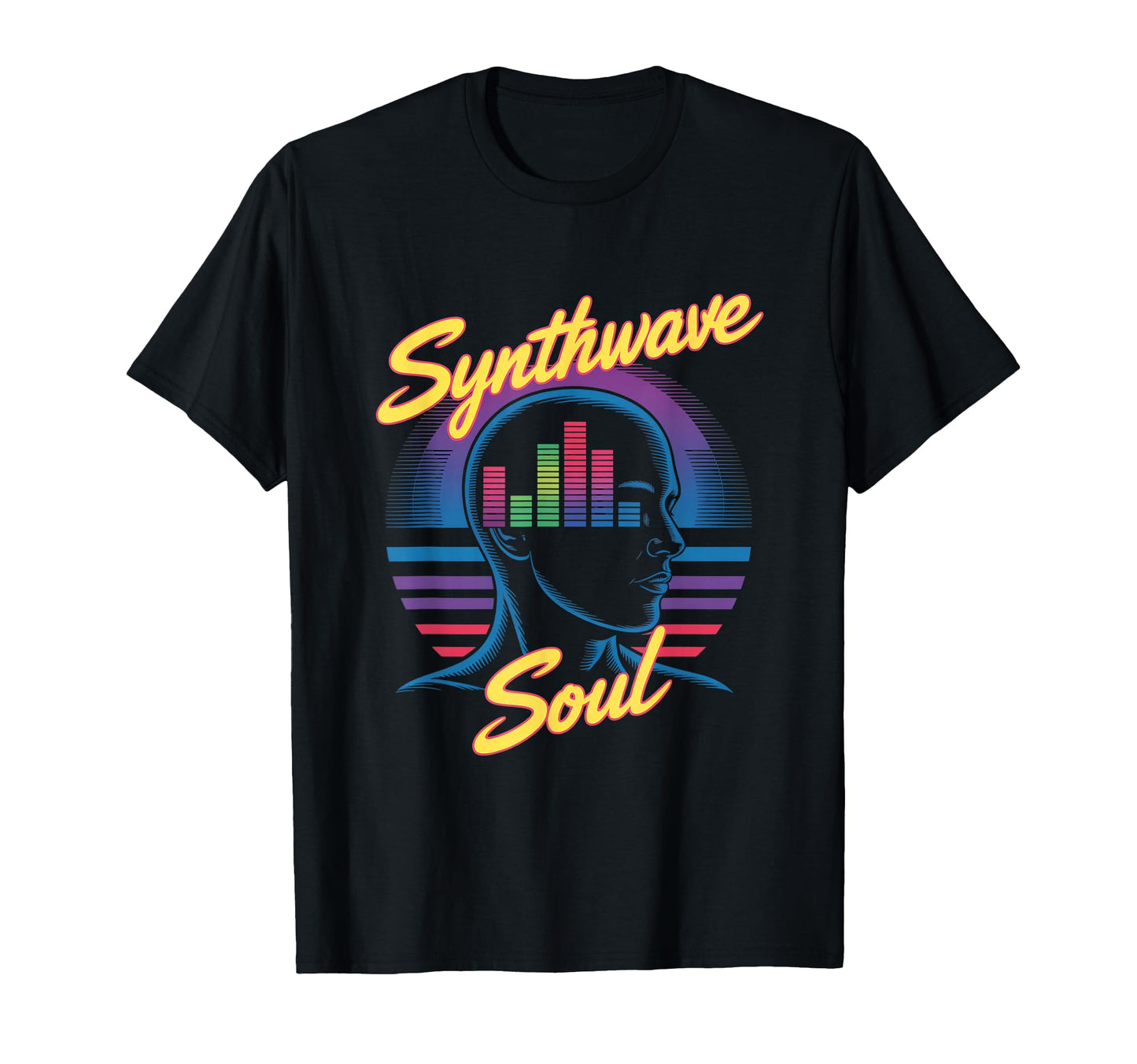 Synthwave Soul Wave Aesthetic T-Shirt - Minimalist Print for Adults - T-Shirt, Sweatshirt, Hoodie
