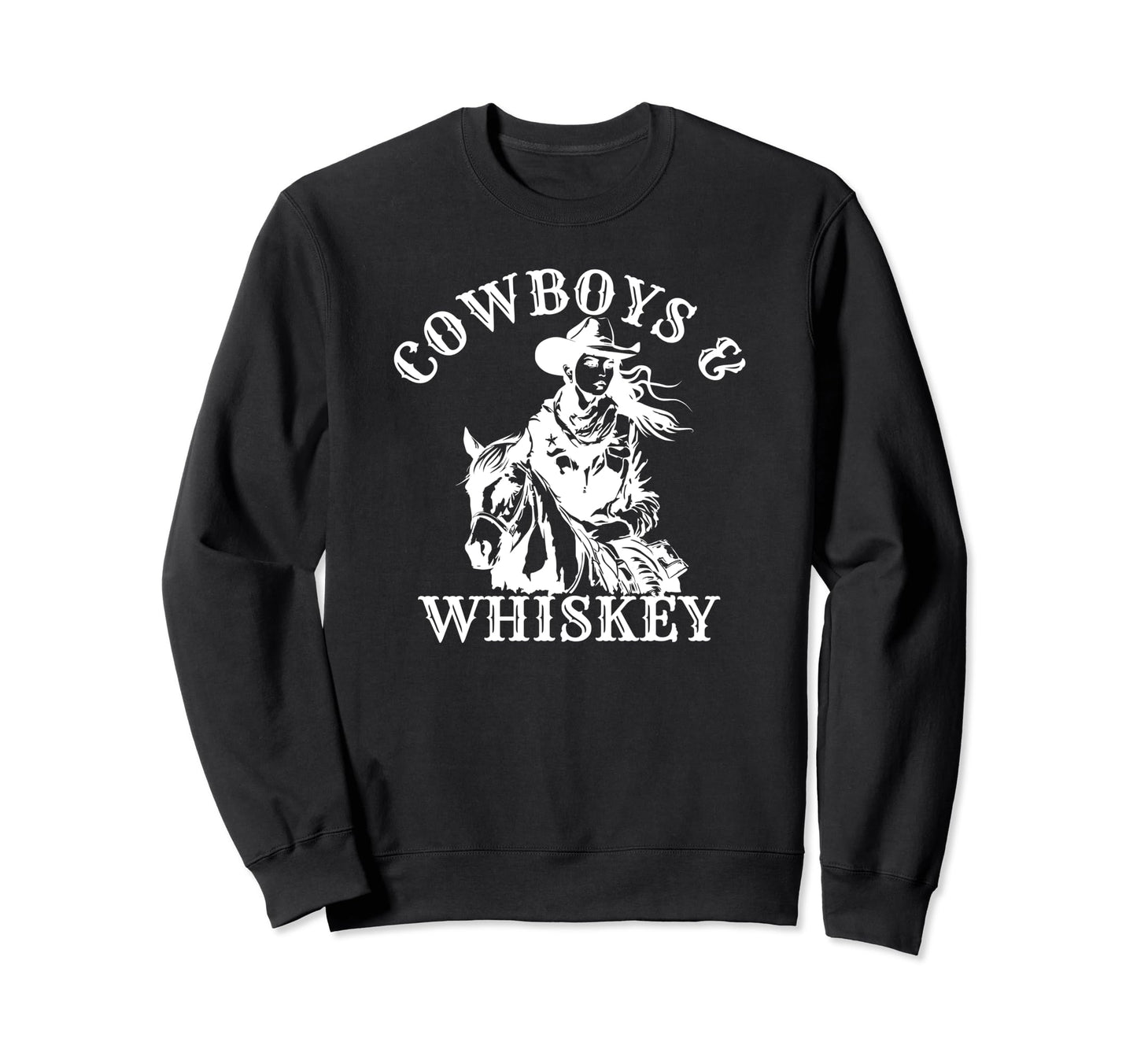 Linedance Cowboys And Whiskey Music Sweatshirt - Graphic Print Men Women - T-Shirt, Sweatshirt, Hoodie