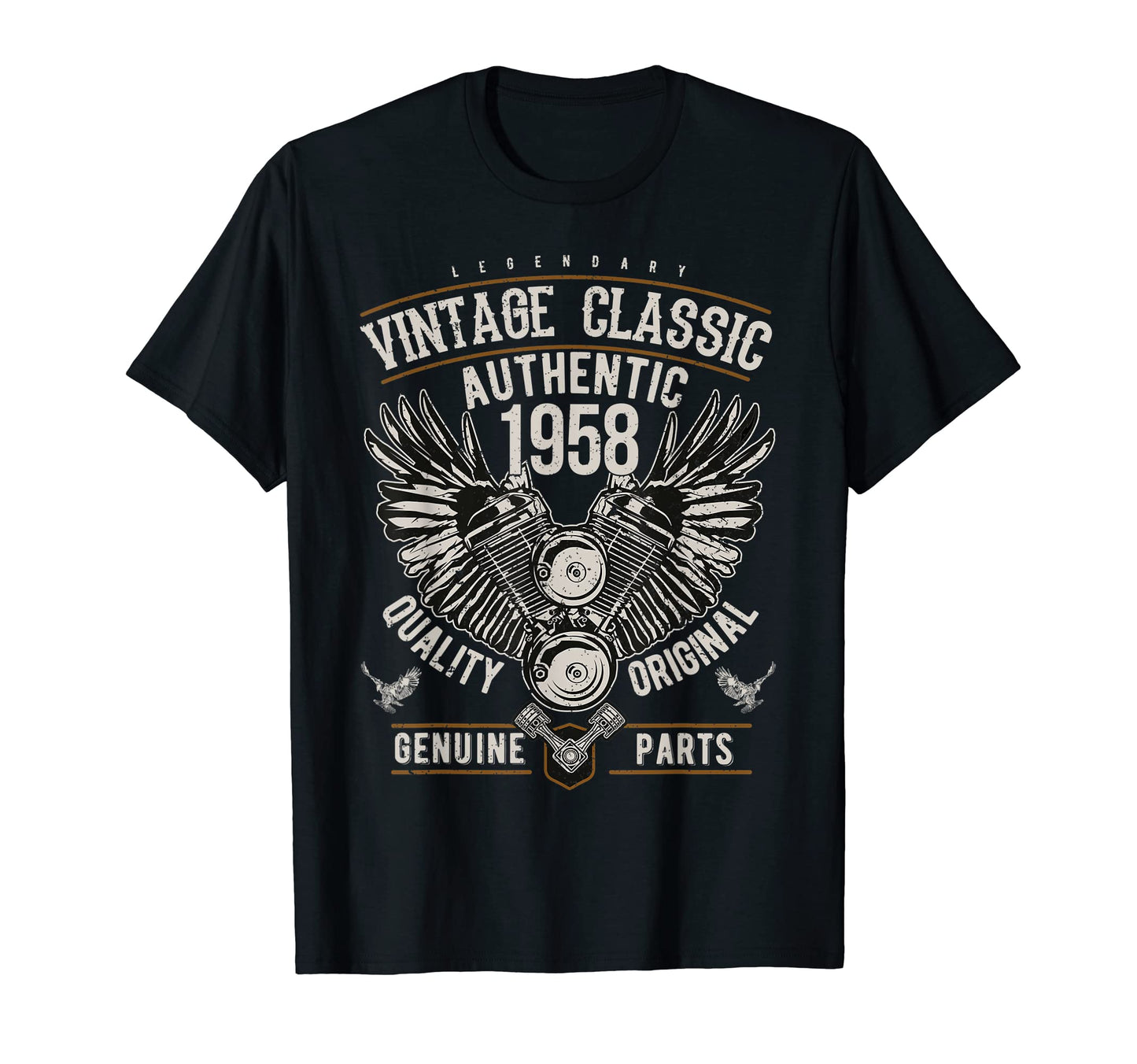 64Th Birthday Gifts Motorcycle Dad 1958 T-Shirt - Aesthetic Graphic Unisex - T-Shirt, Sweatshirt, Hoodie