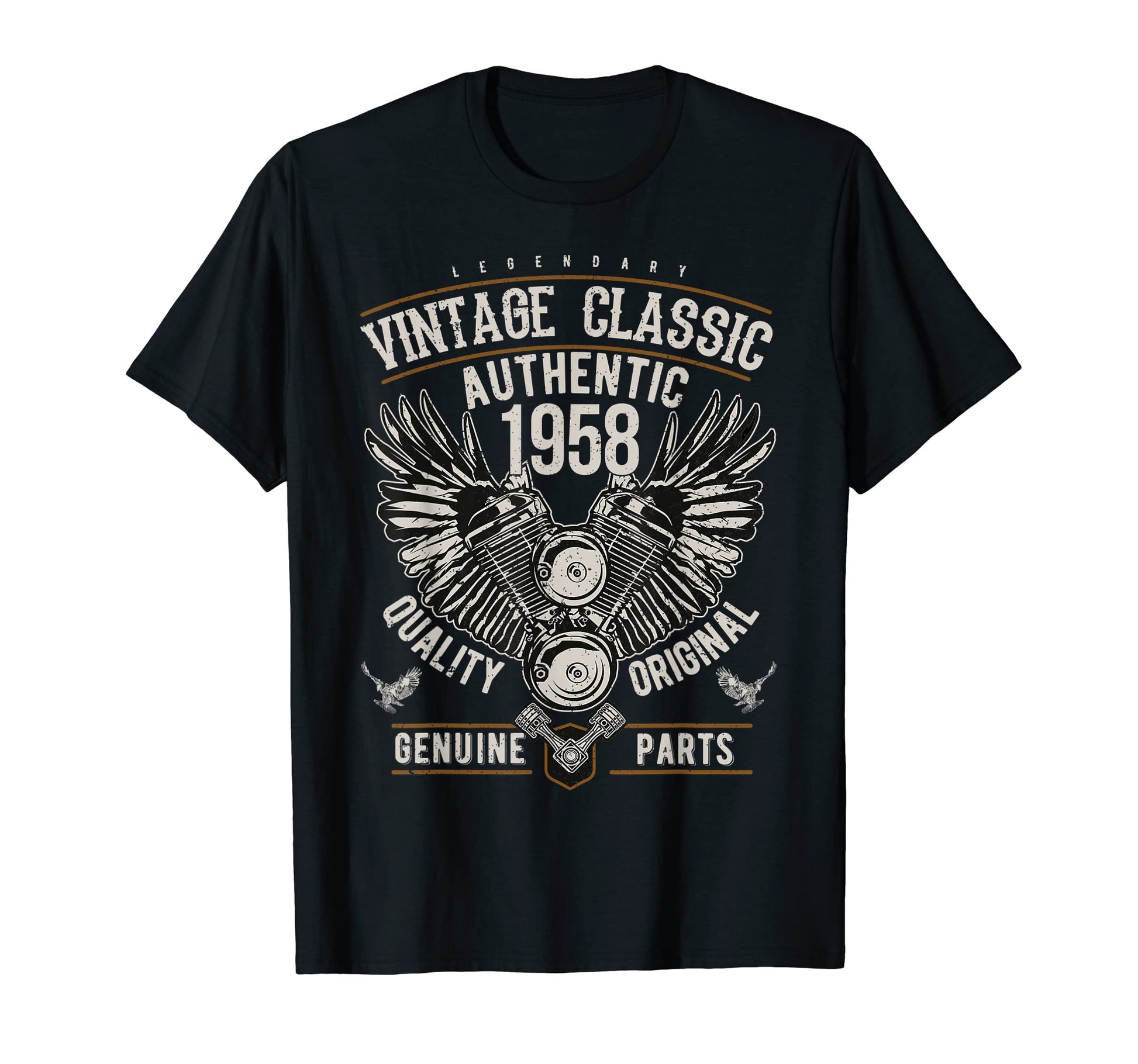 64Th Birthday Gifts Motorcycle Dad 1958 T-Shirt - Aesthetic Graphic Unisex - T-Shirt, Sweatshirt, Hoodie