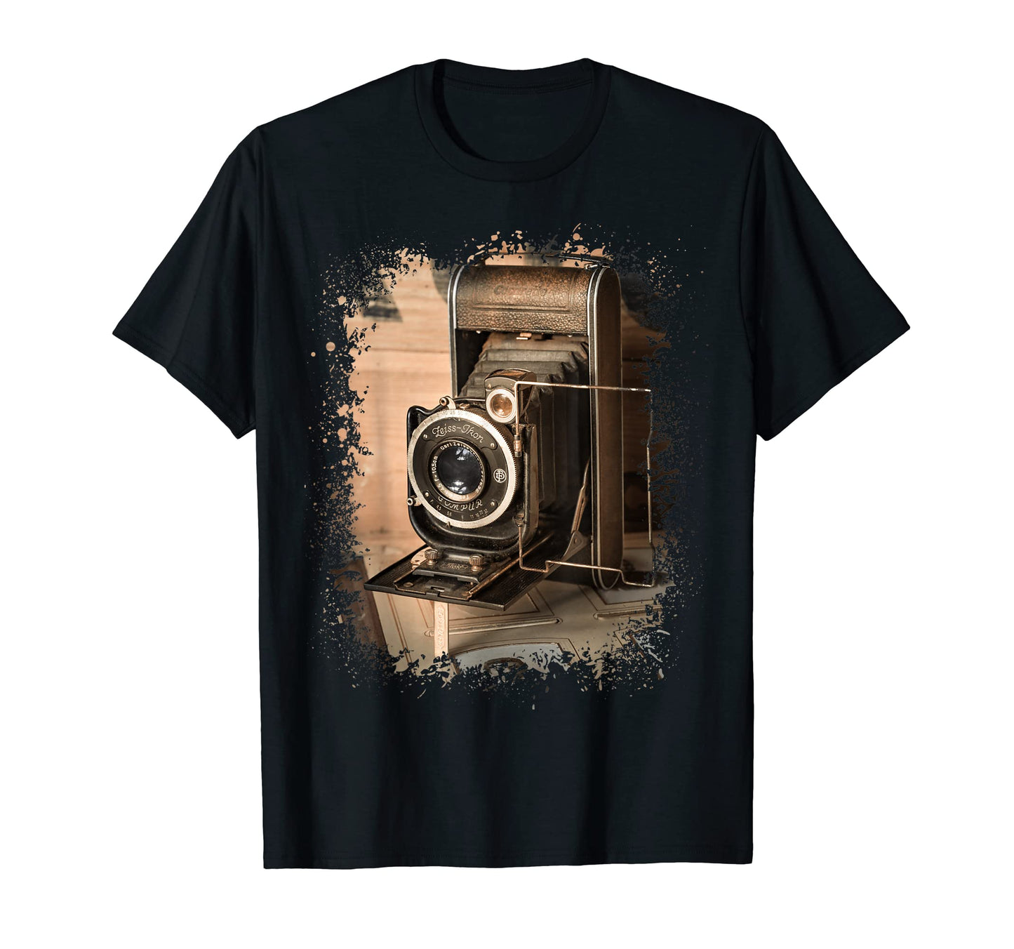 Camera Sepia Tone Photo Photographer T-Shirt - Custom Art Print Men Women - T-Shirt, Sweatshirt, Hoodie