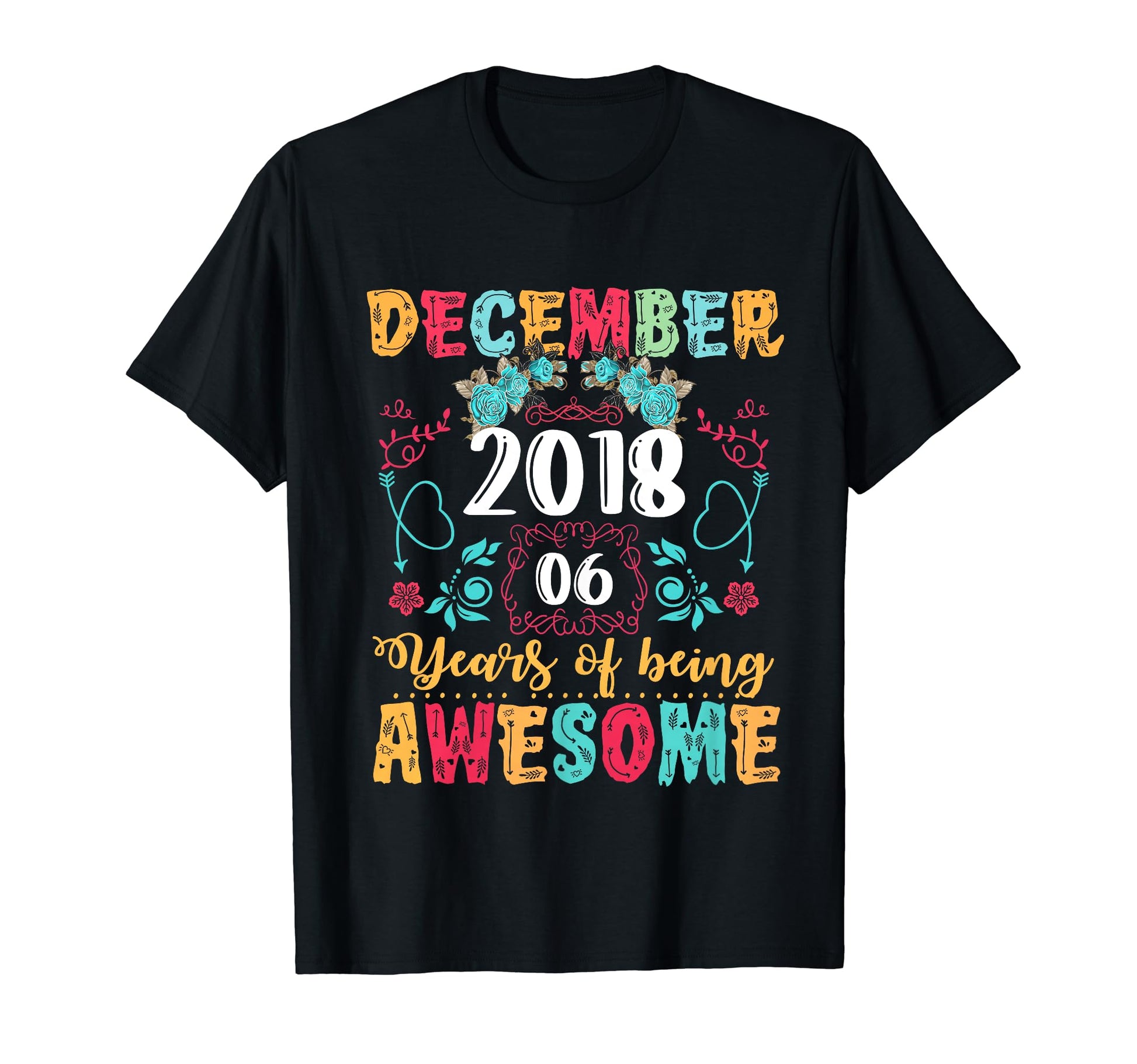 Made December 2018 6Th Birthday Boho T-Shirt - Unique Graphic Men Women - T-Shirt, Sweatshirt, Hoodie