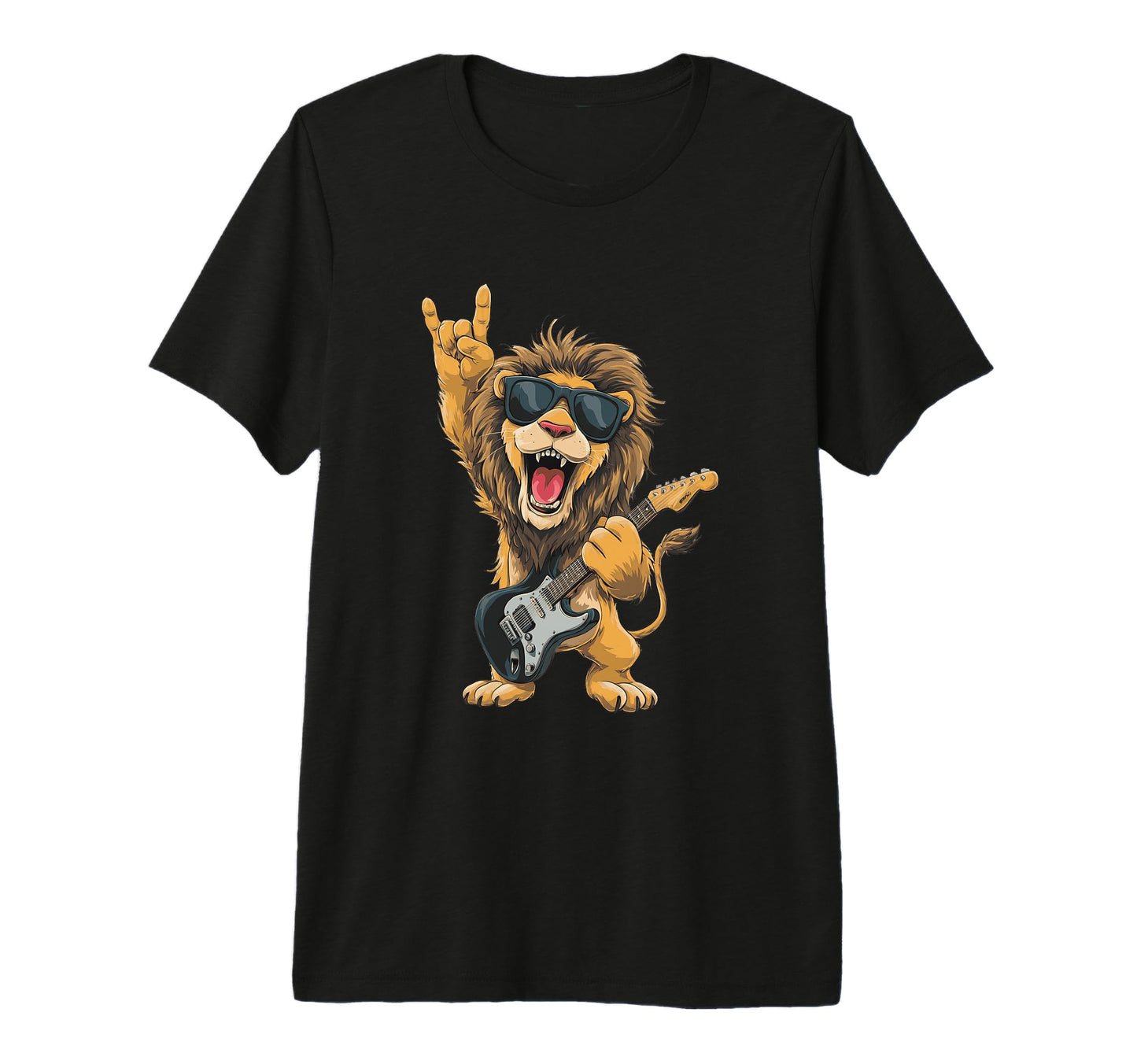 Rockstar Lion Sunglasses Electric T-Shirt - Novelty Apparel Men Women - T-Shirt, Sweatshirt, Hoodie