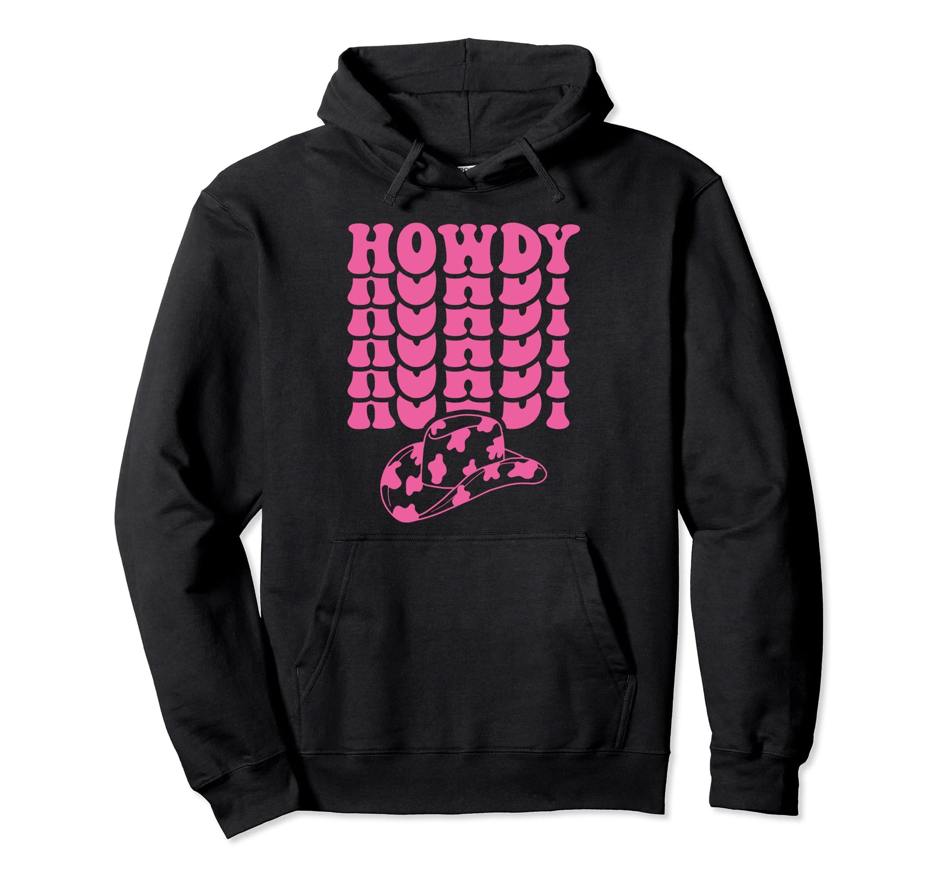 Rodeo White Howdy Western Cowboy Hat Hoodie - Streetwear Style Men Women - T-Shirt, Sweatshirt, Hoodie