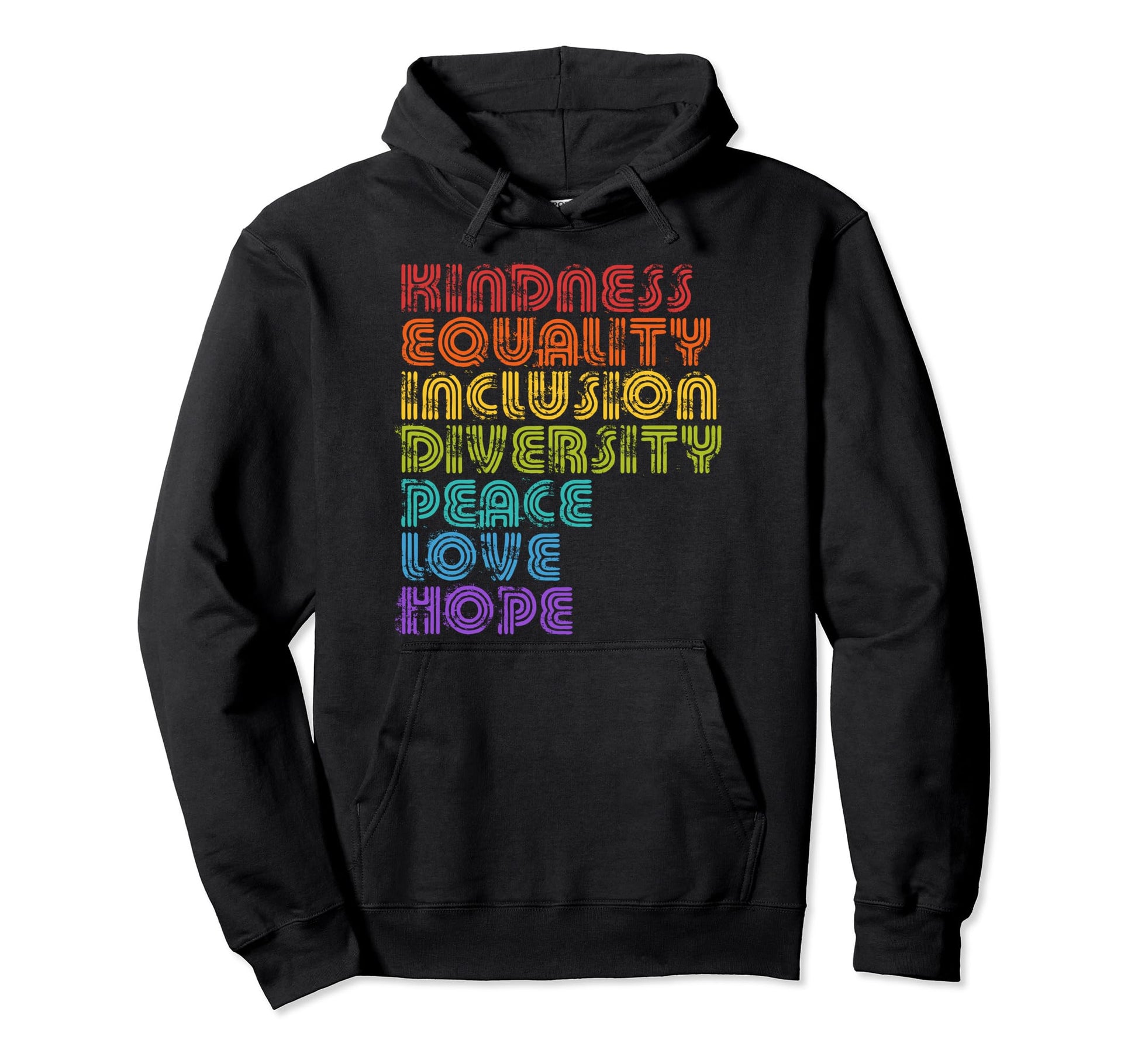 Kindness Equality Inclusion Diversity Hoodie - Minimalist Print Unisex - T-Shirt, Sweatshirt, Hoodie